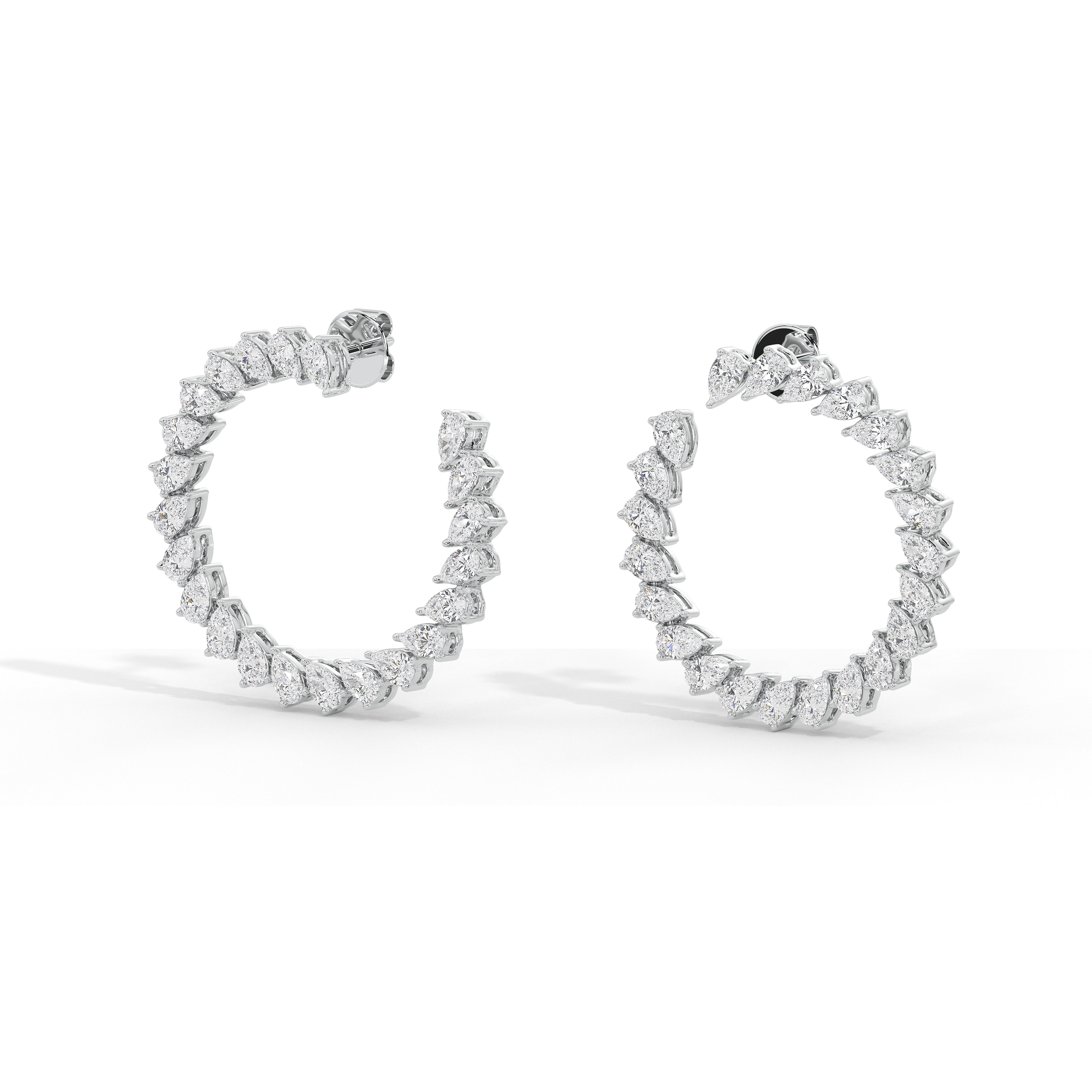 3 Carat Arielle Pear Hoops