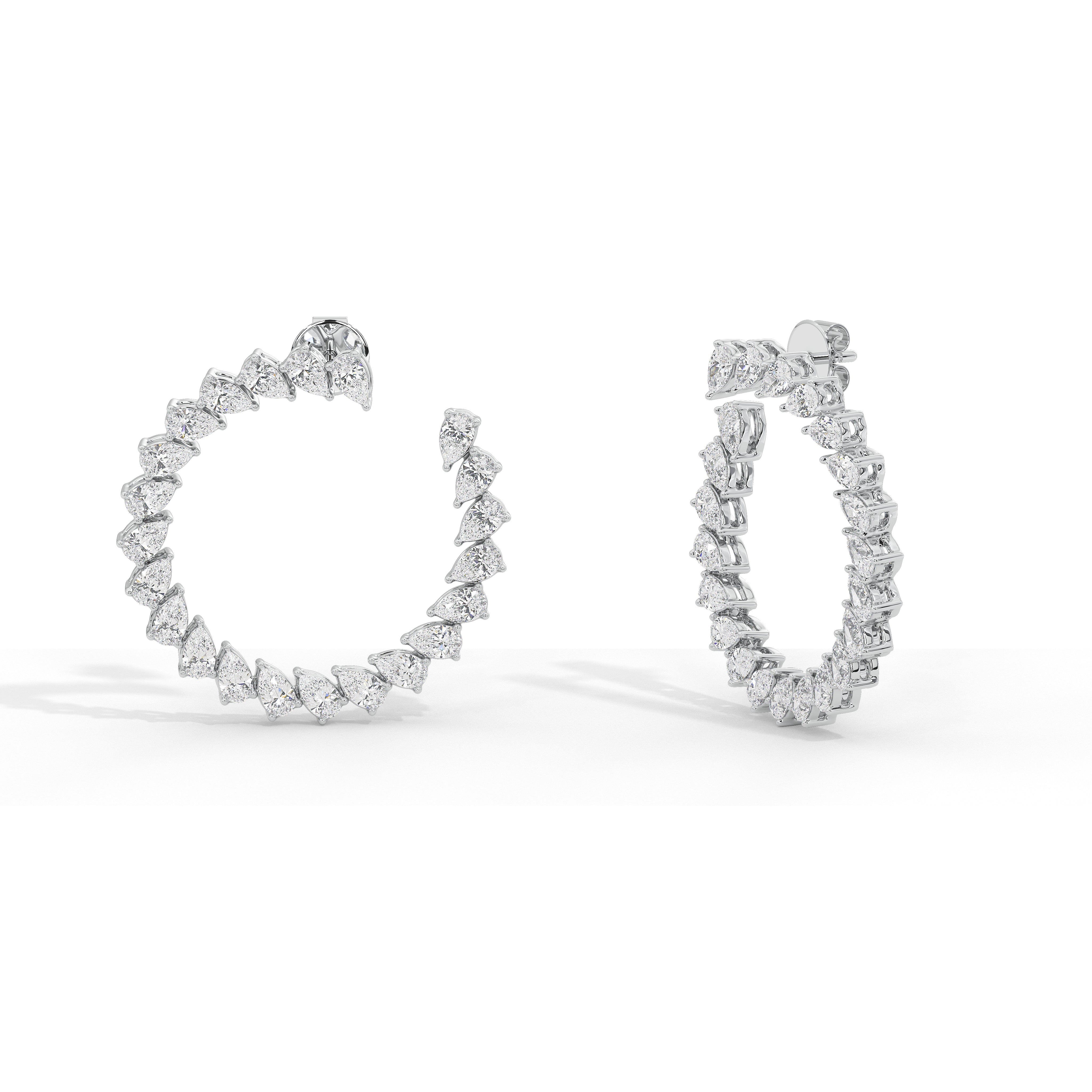 3 Carat Arielle Pear Hoops