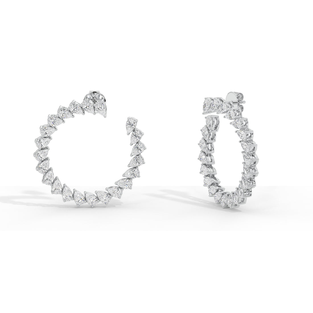 3 Carat Arielle Pear Hoops