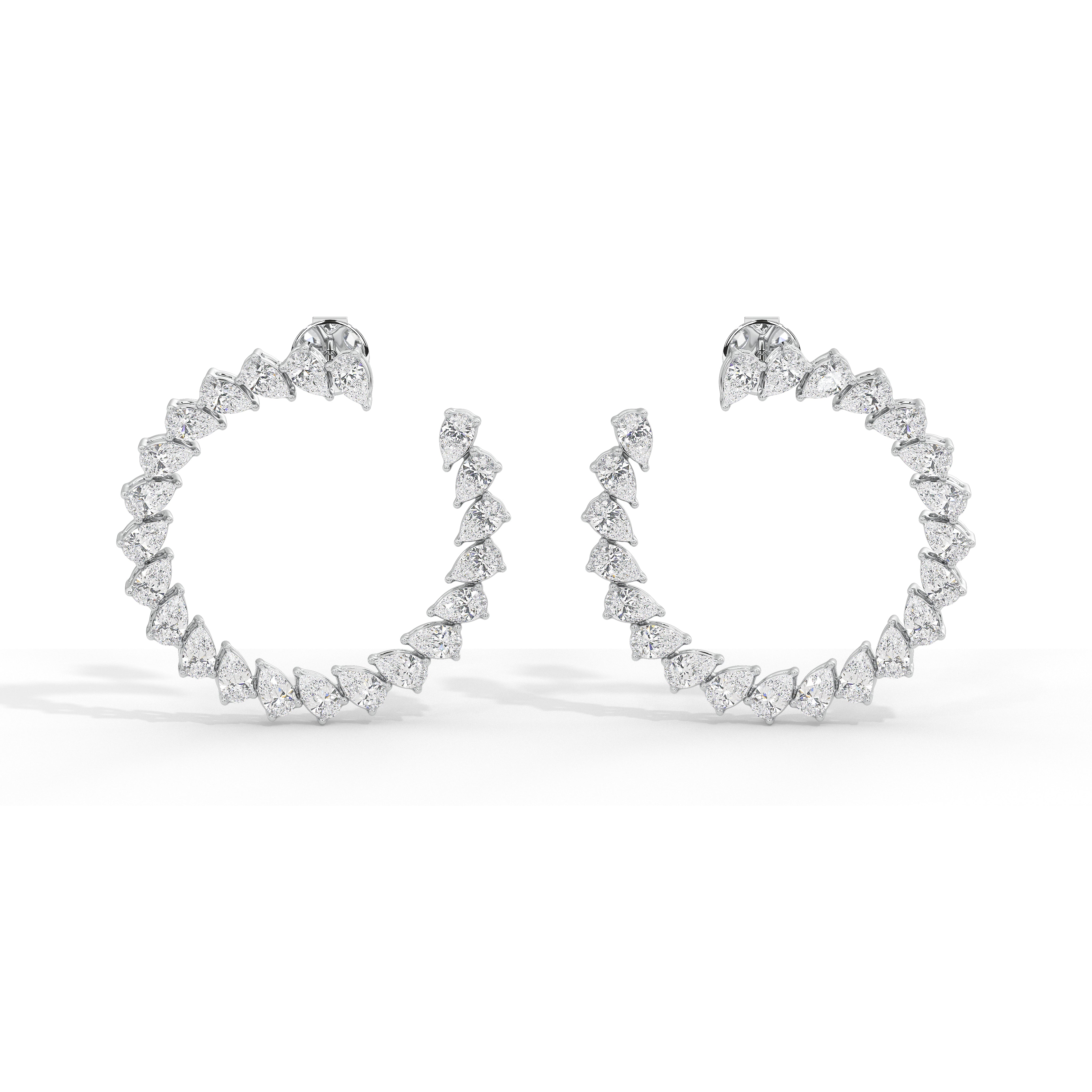 3 Carat Arielle Pear Hoops