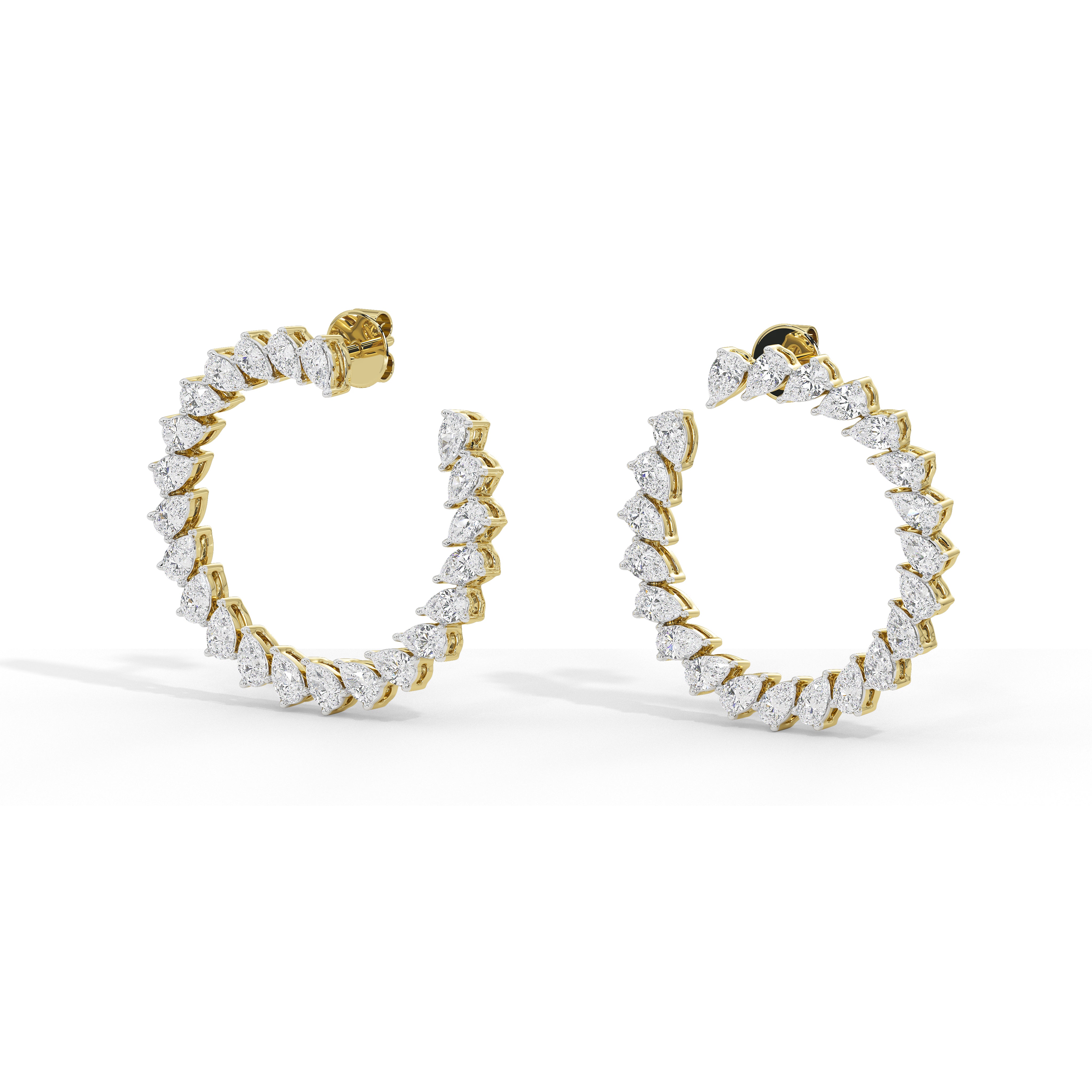 3 Carat Arielle Pear Hoops