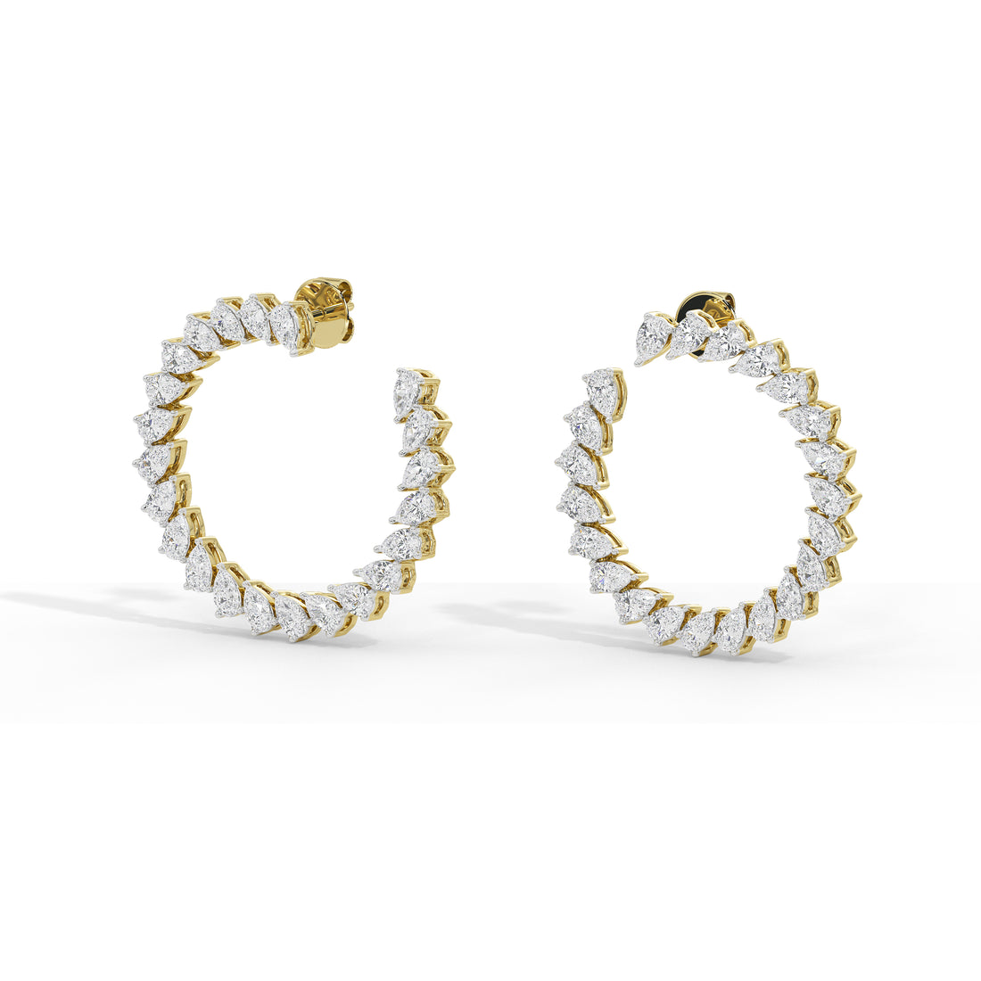 3 Carat Arielle Pear Hoops