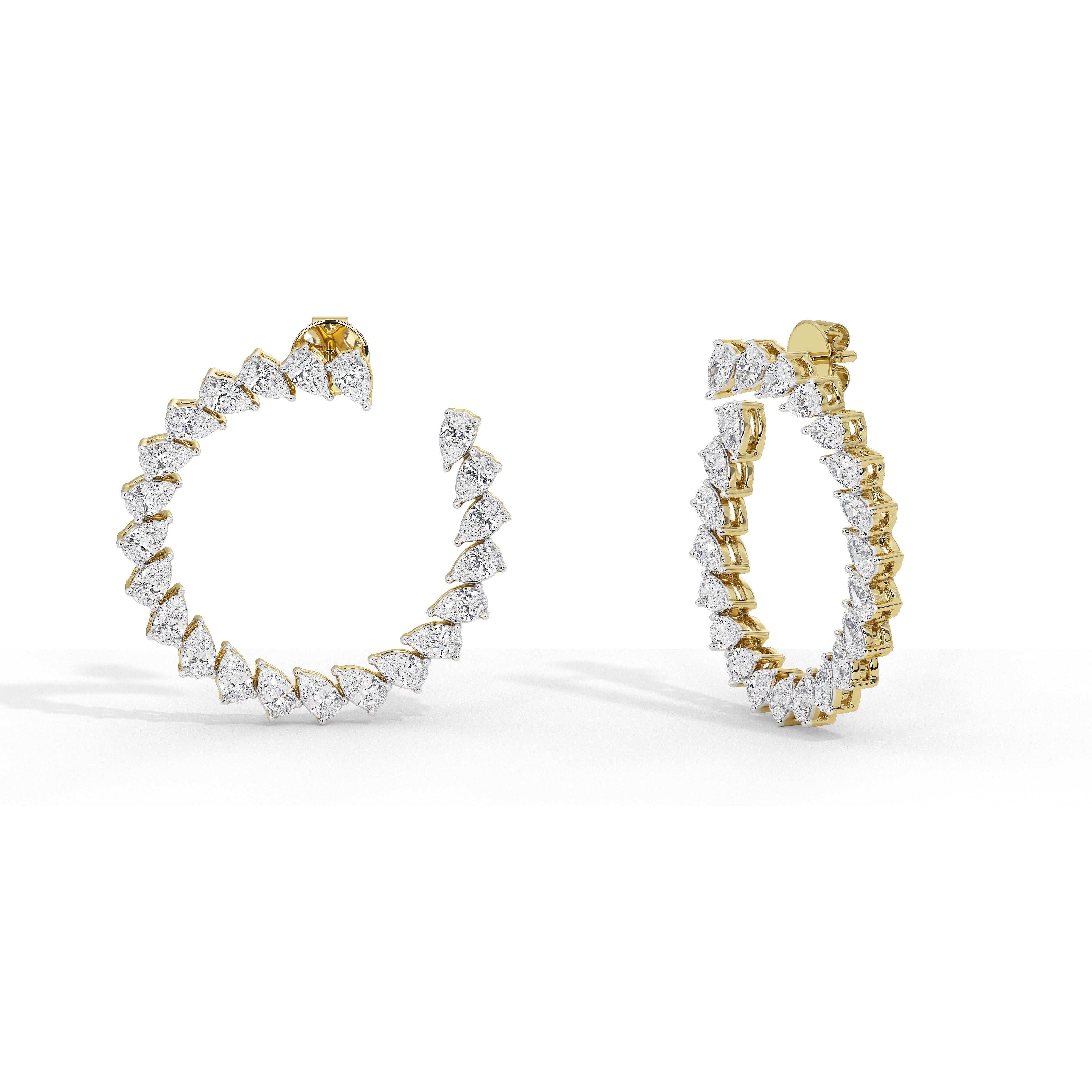 3 Carat Arielle Pear Hoops