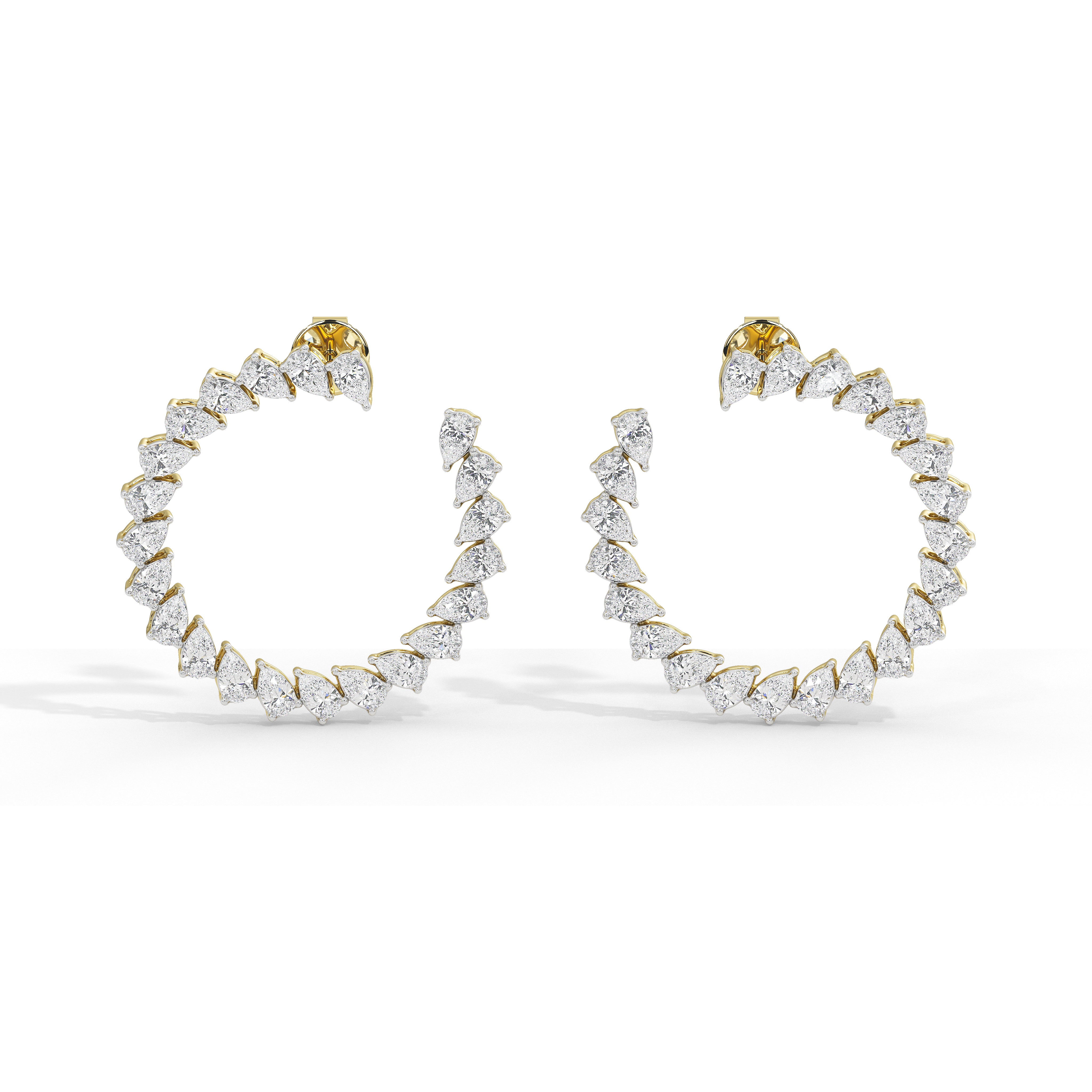 3 Carat Arielle Pear Hoops