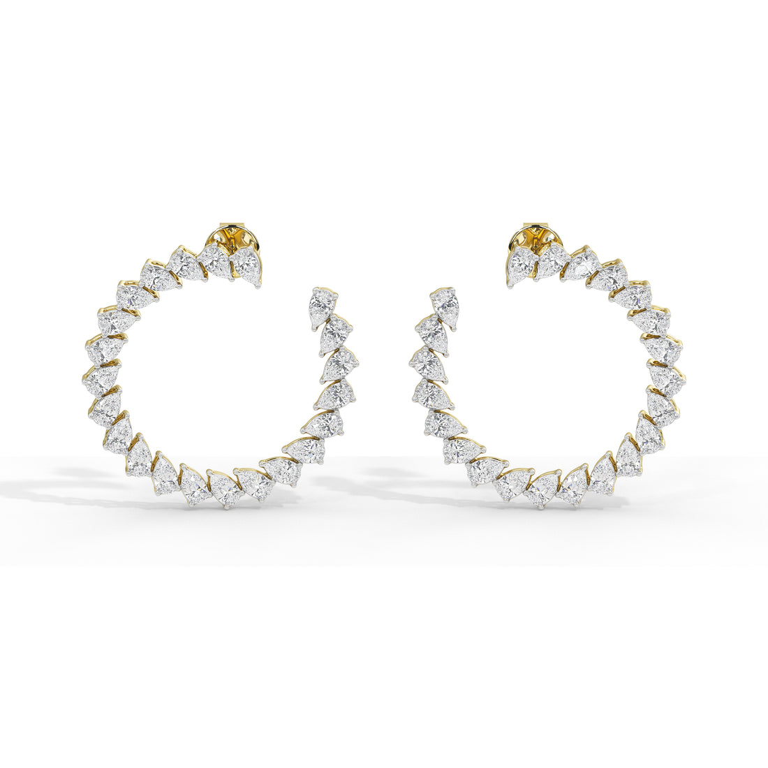 3 Carat Arielle Pear Hoops