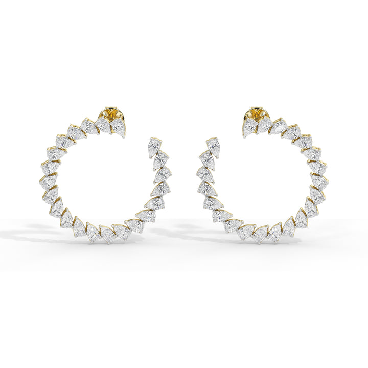 3 Carat Arielle Pear Hoops