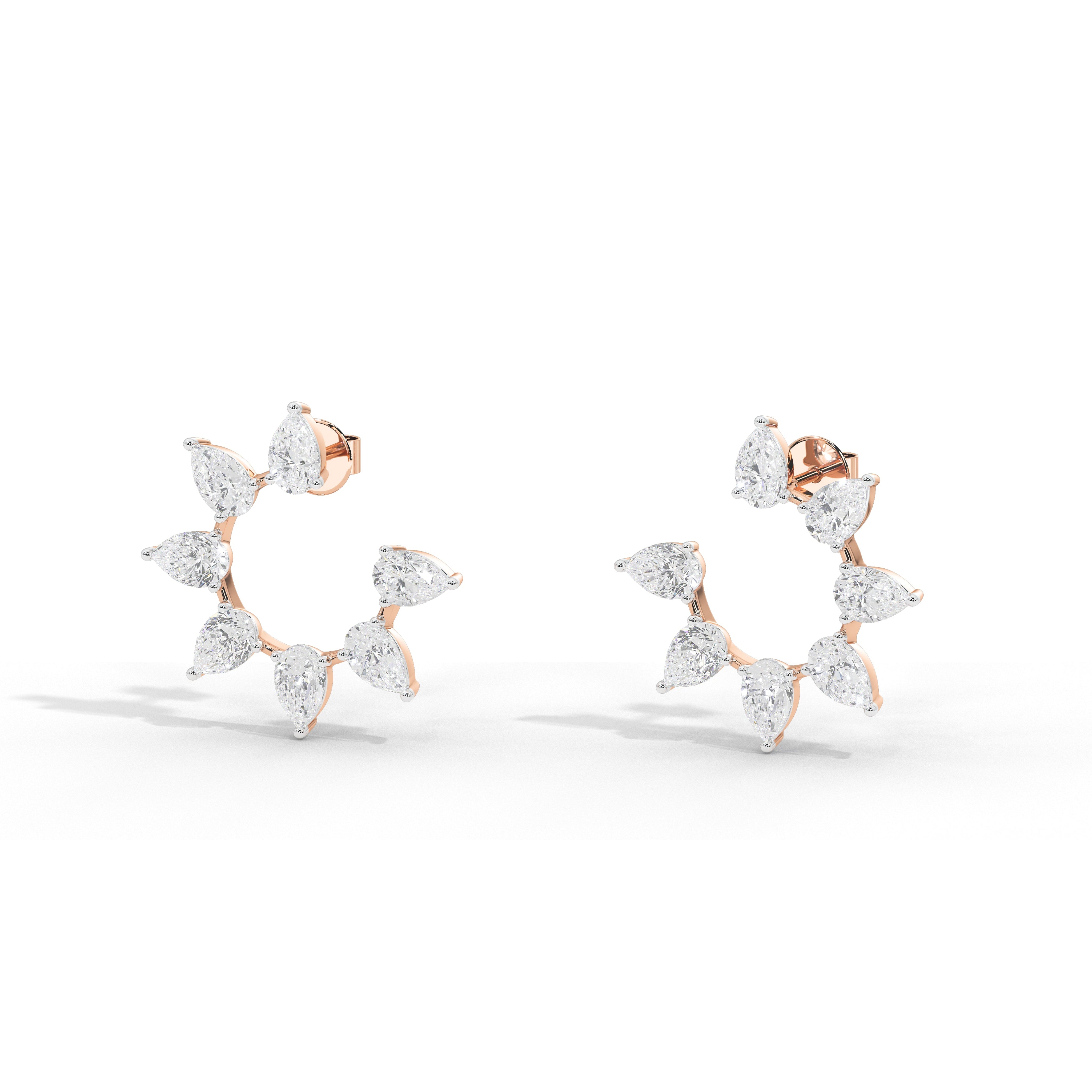 2.8 Carat Solistice C shape Hoops