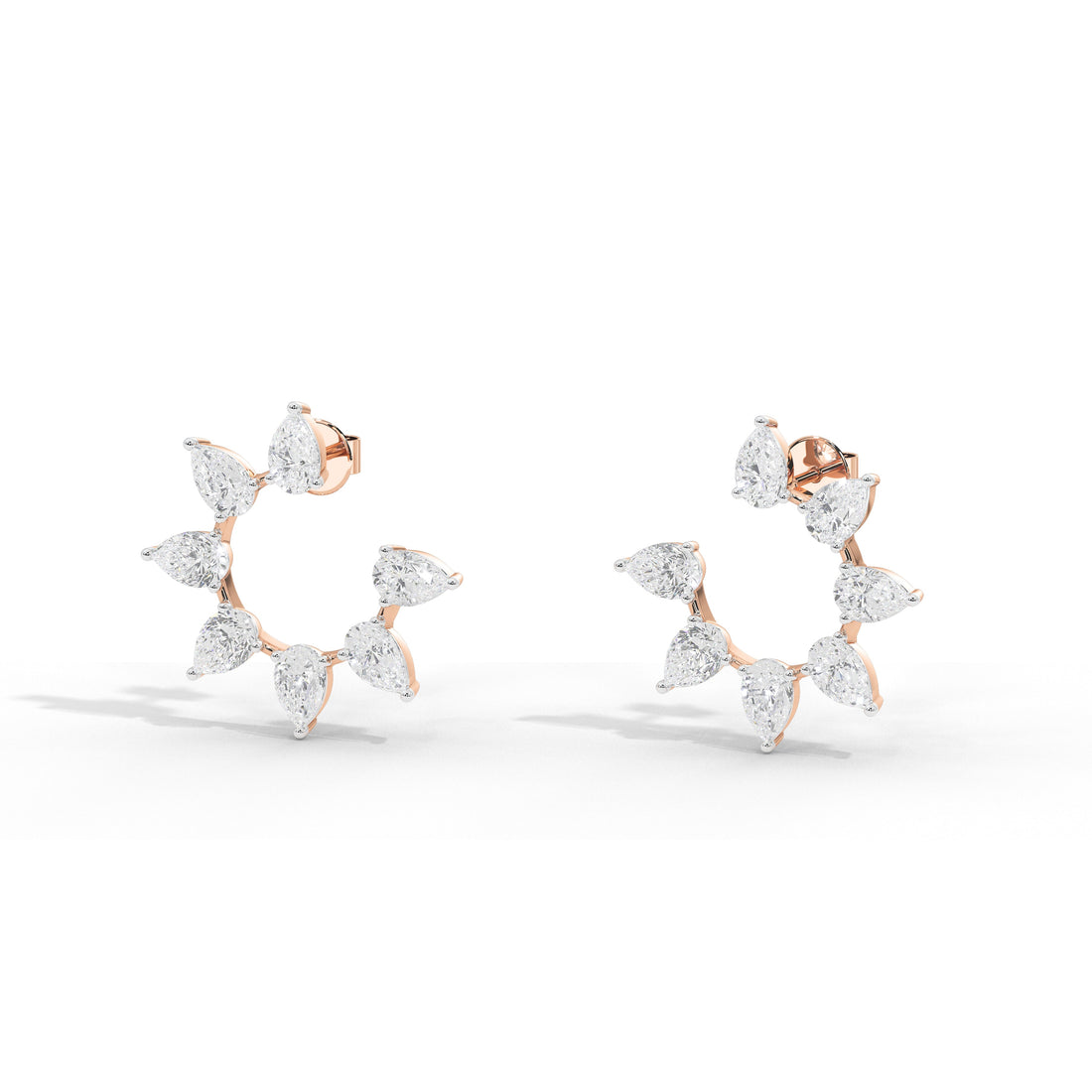 2.8 Carat Solistice C shape Hoops
