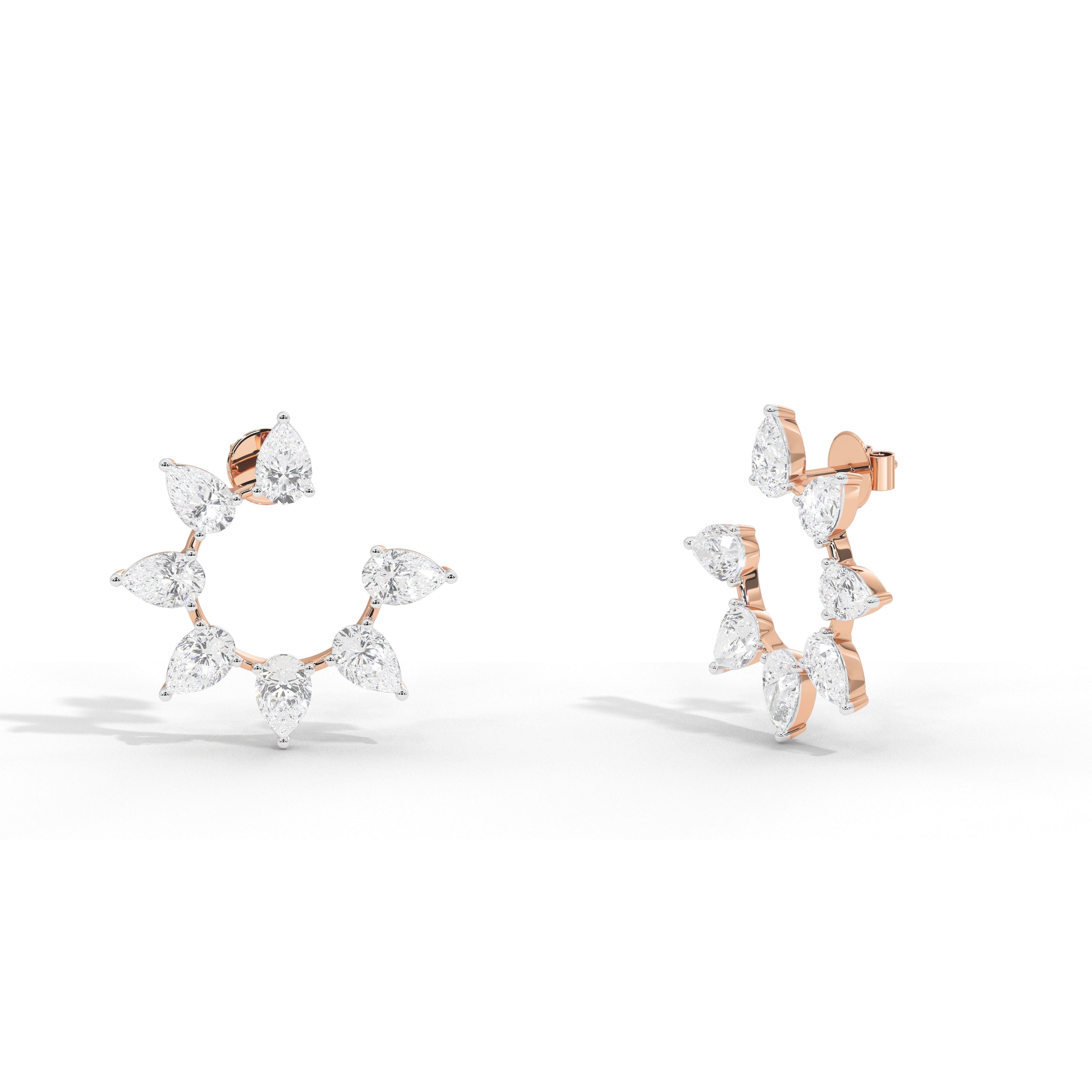 2.8 Carat Solistice C shape Hoops