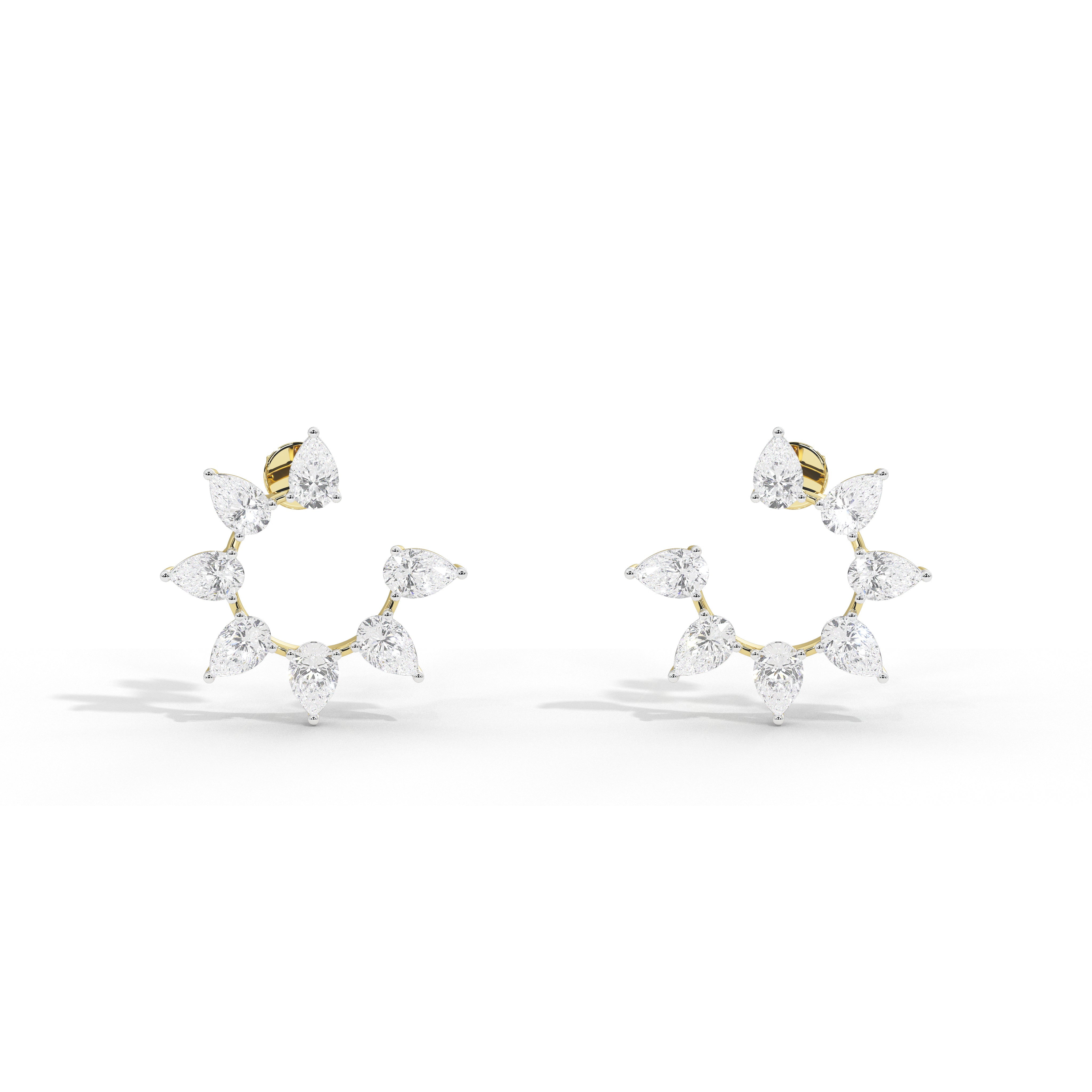 2.8 Carat Solistice C shape Hoops
