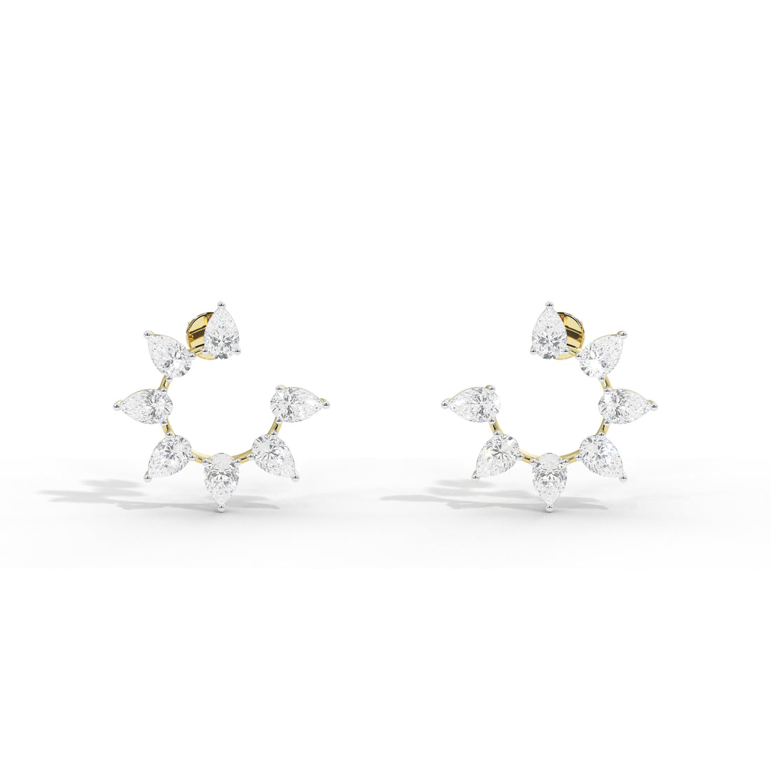 2.8 Carat Solistice C shape Hoops