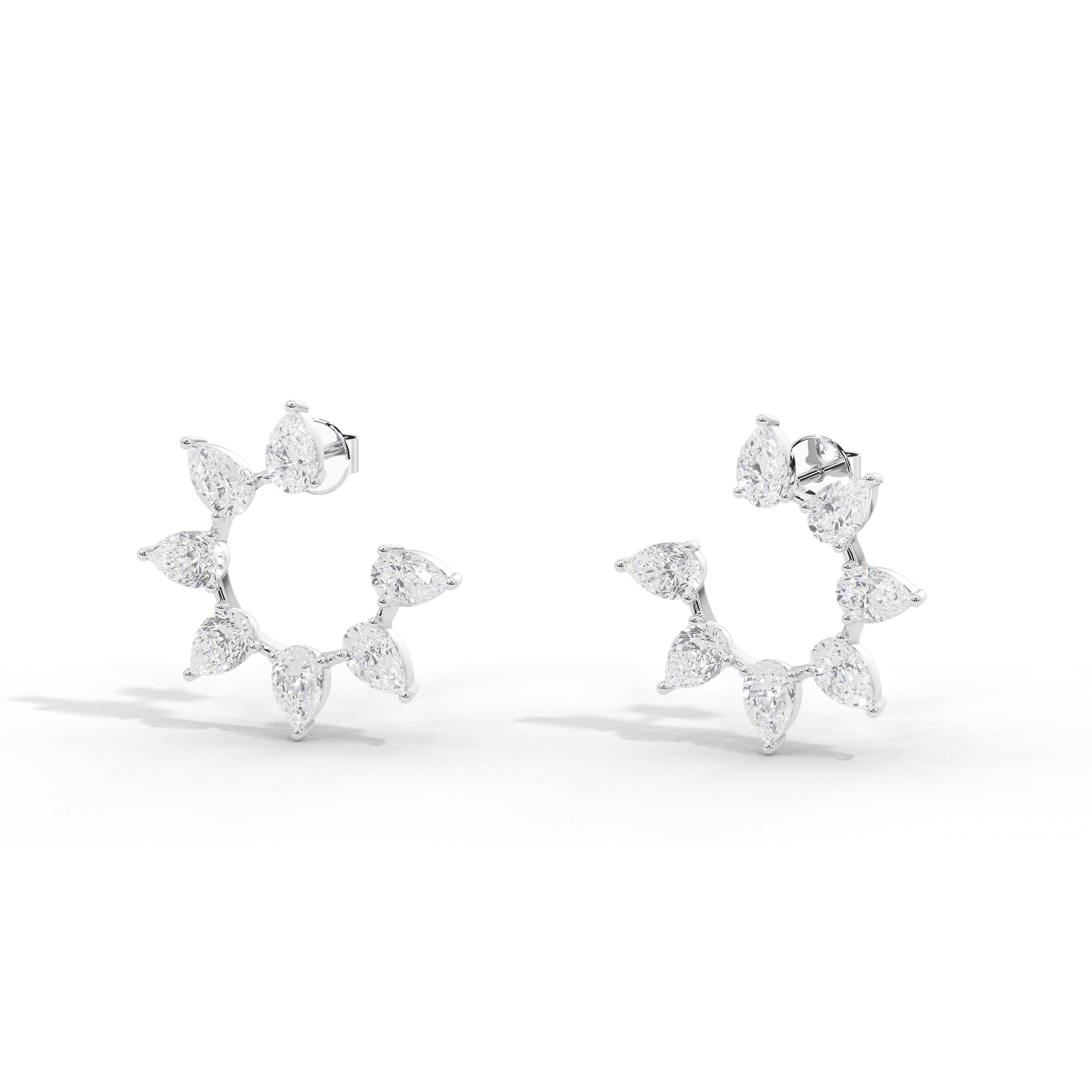 2.8 Carat Solistice C shape Hoops
