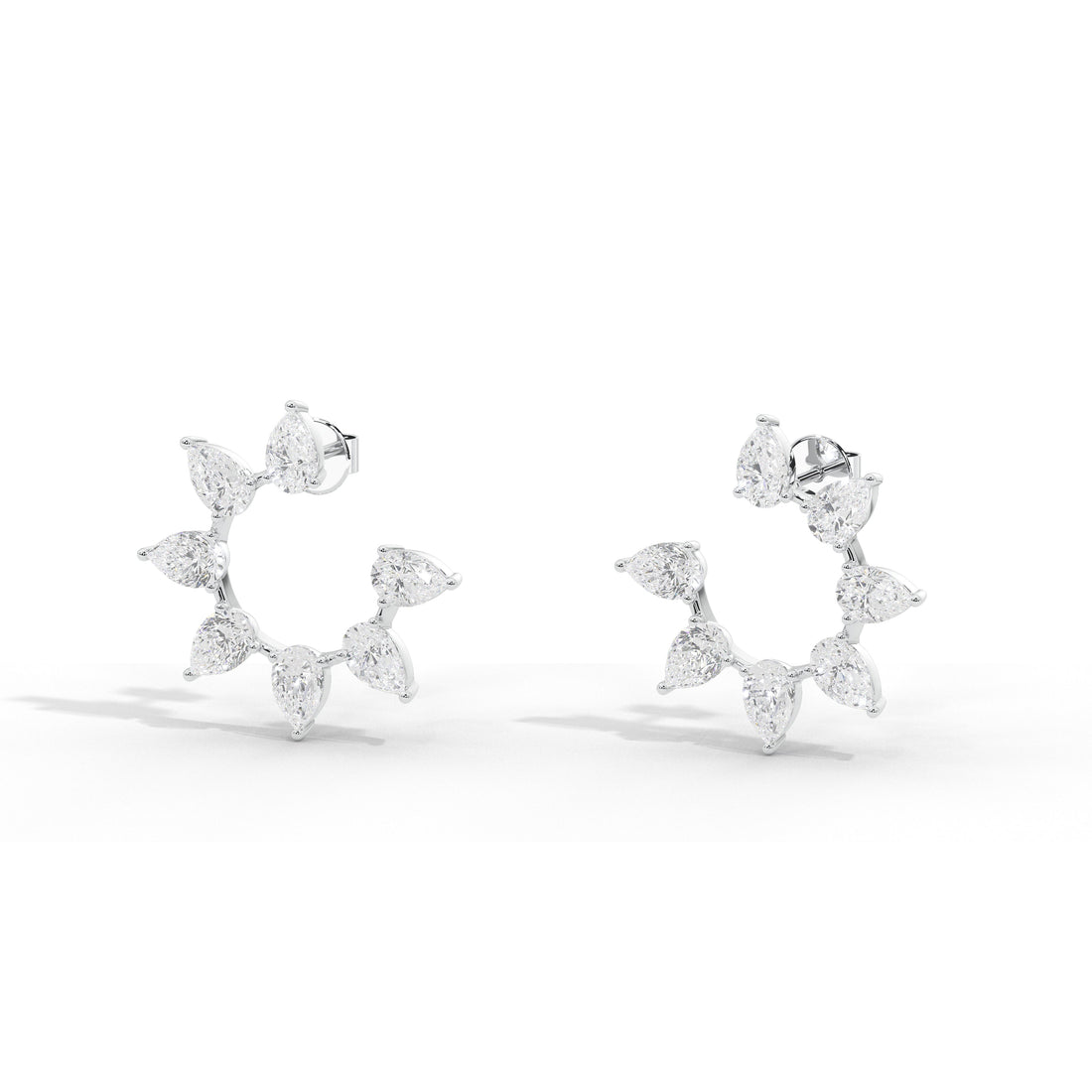 2.8 Carat Solistice C shape Hoops