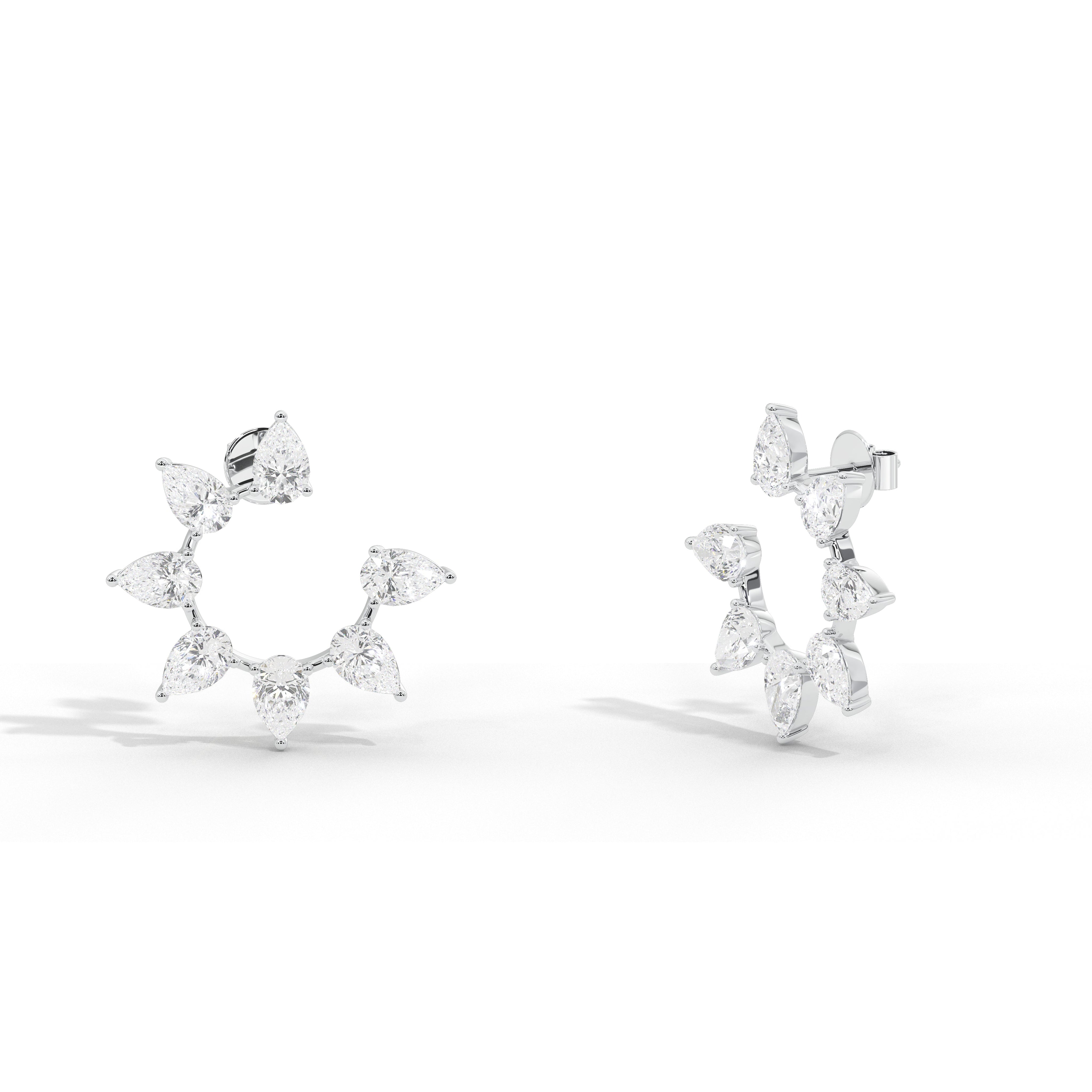 2.8 Carat Solistice C shape Hoops