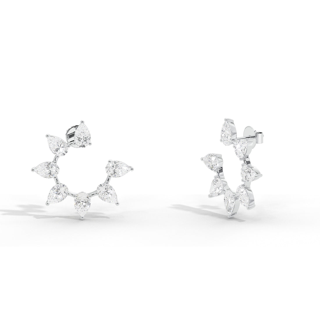 2.8 Carat Solistice C shape Hoops