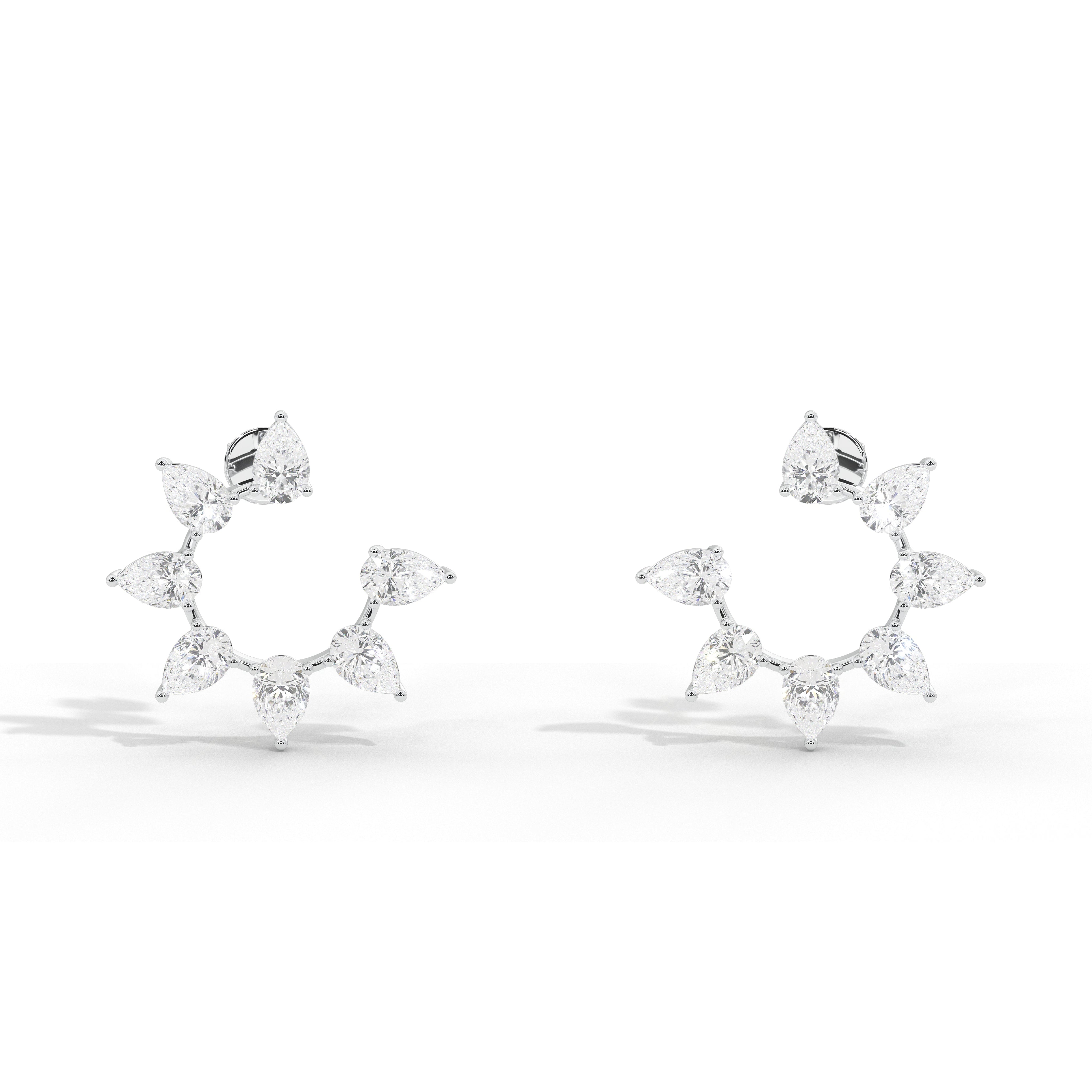 2.8 Carat Solistice C shape Hoops