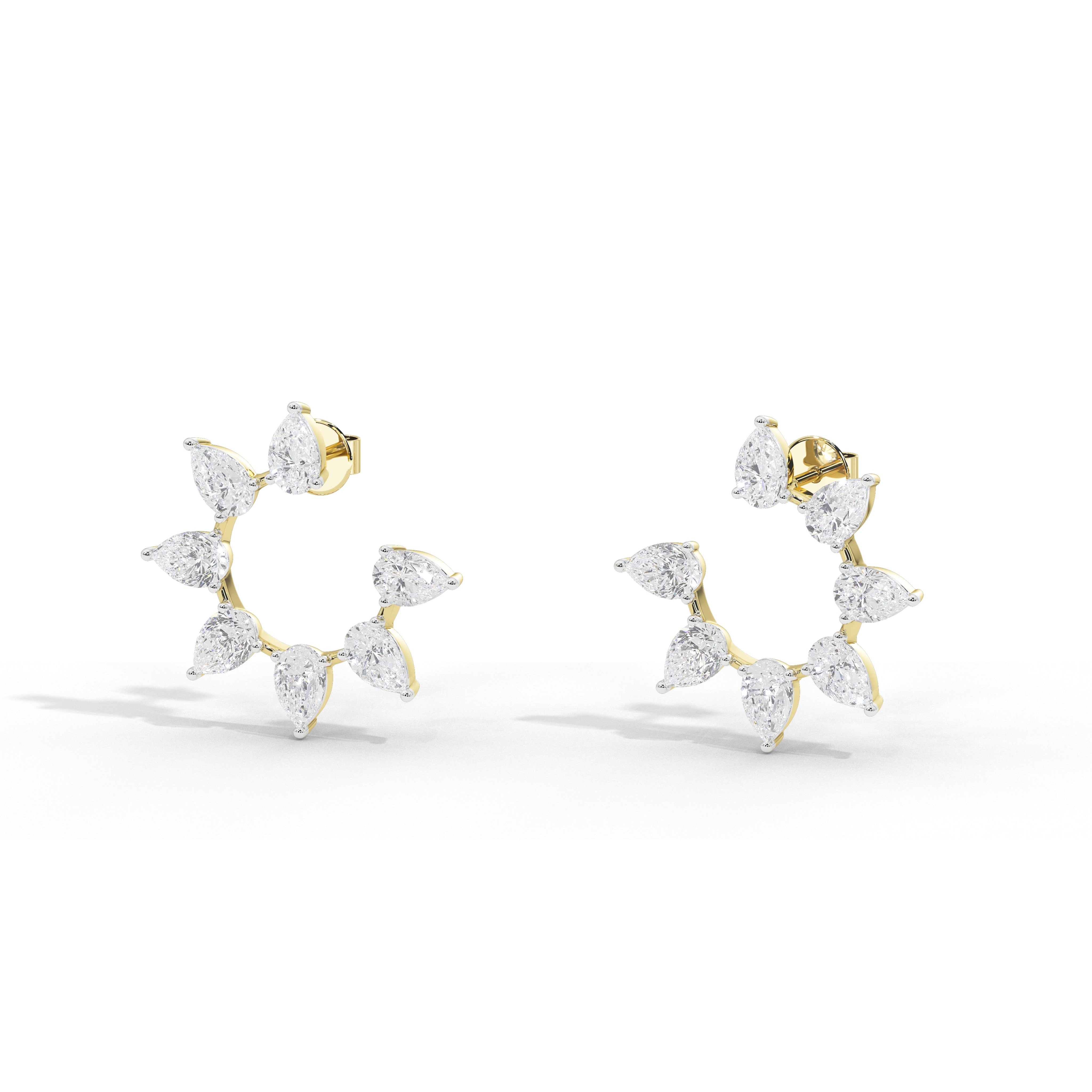 2.8 Carat Solistice C shape Hoops