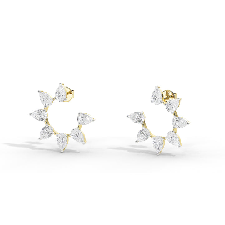 2.8 Carat Solistice C shape Hoops