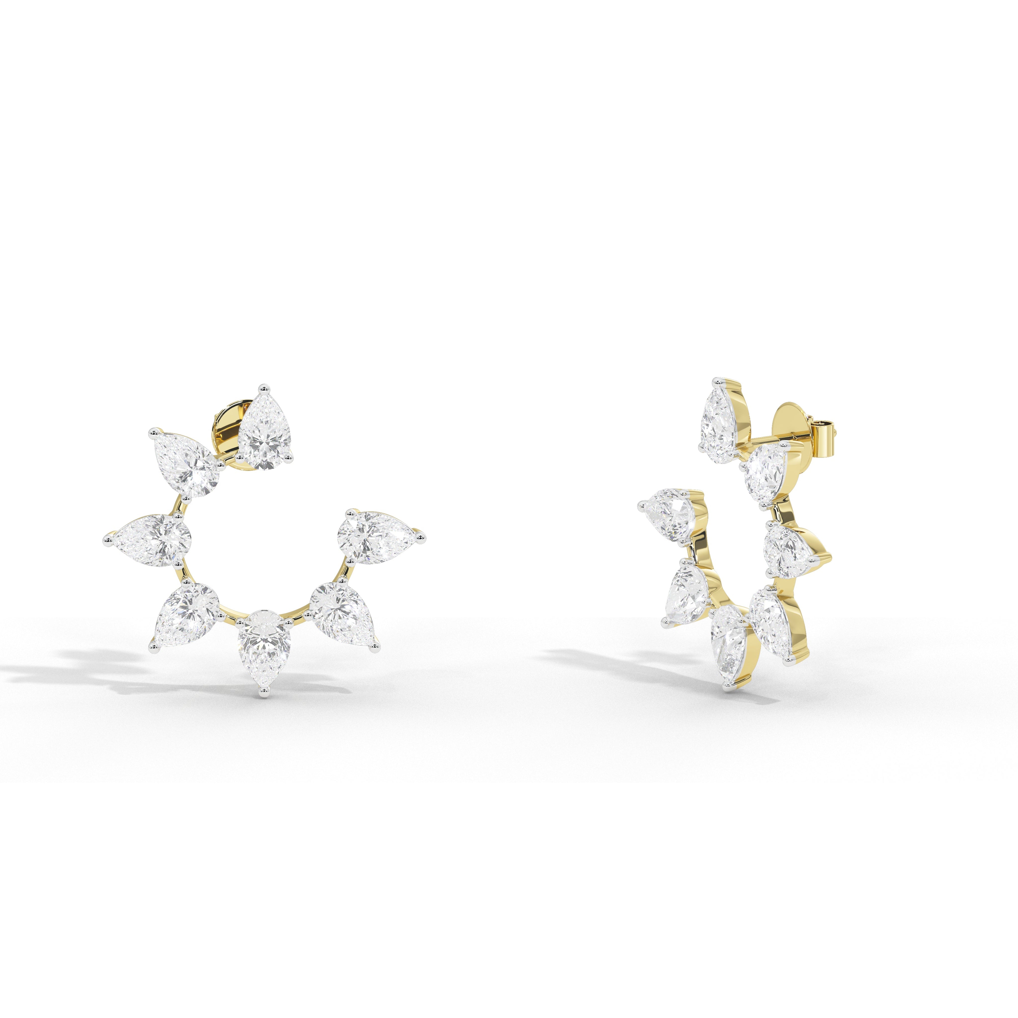 2.8 Carat Solistice C shape Hoops