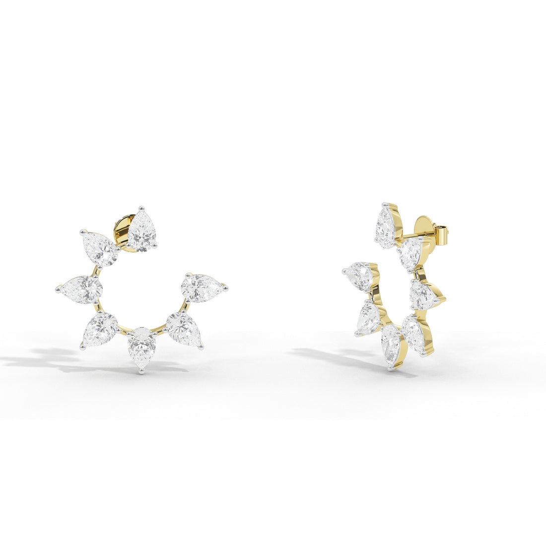 2.8 Carat Solistice C shape Hoops