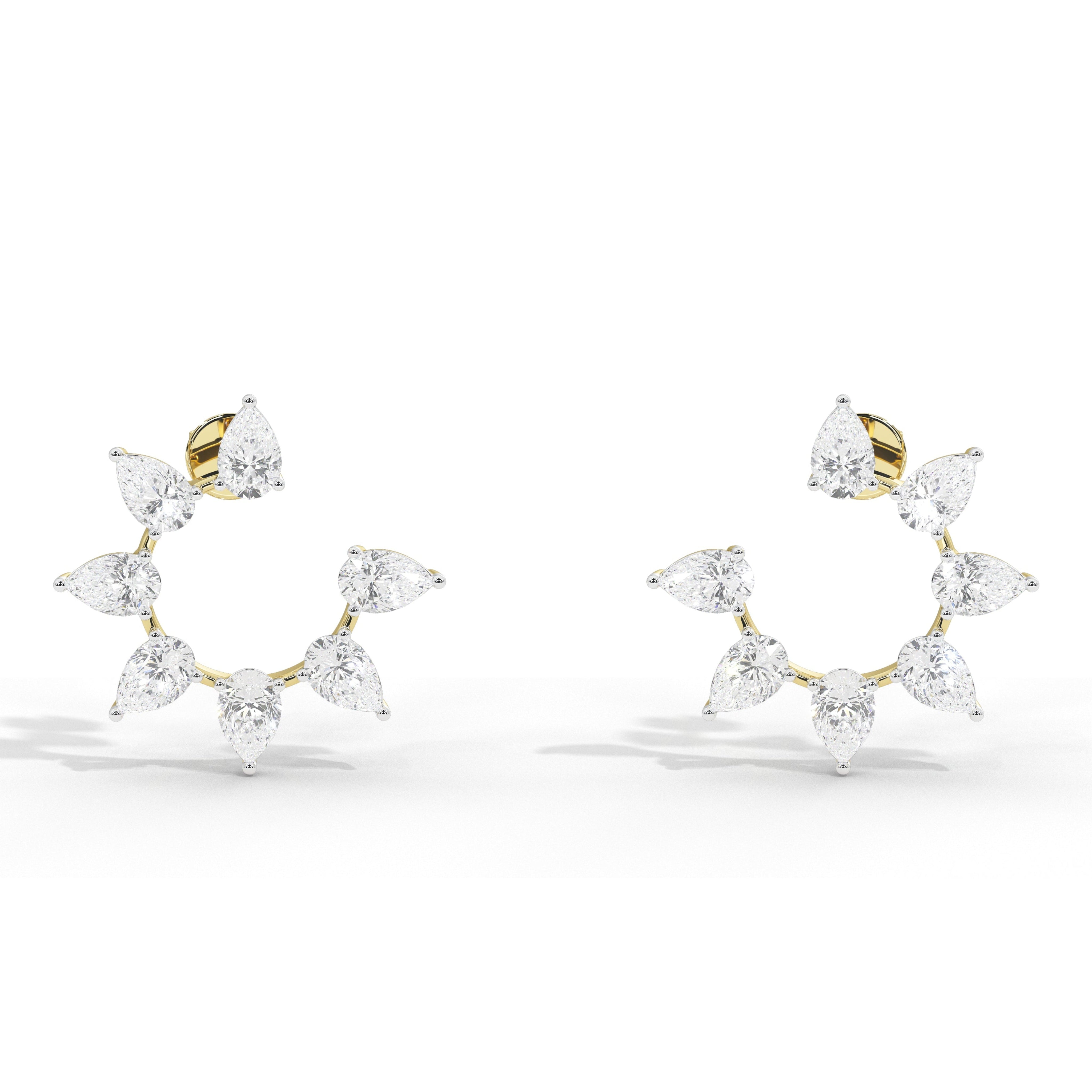 2.8 Carat Solistice C shape Hoops