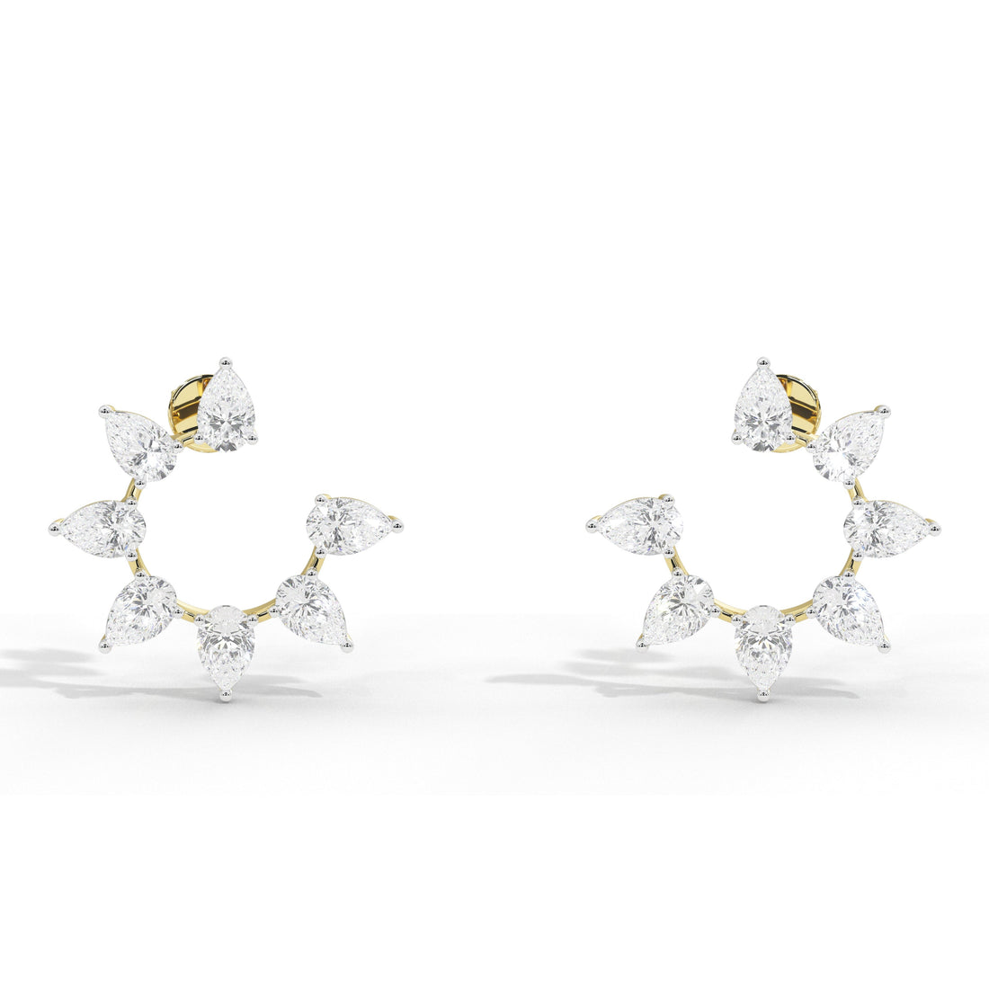 2.8 Carat Solistice C shape Hoops