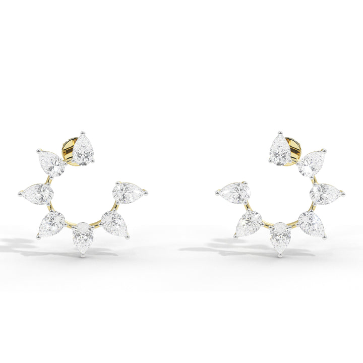 2.8 Carat Solistice C shape Hoops