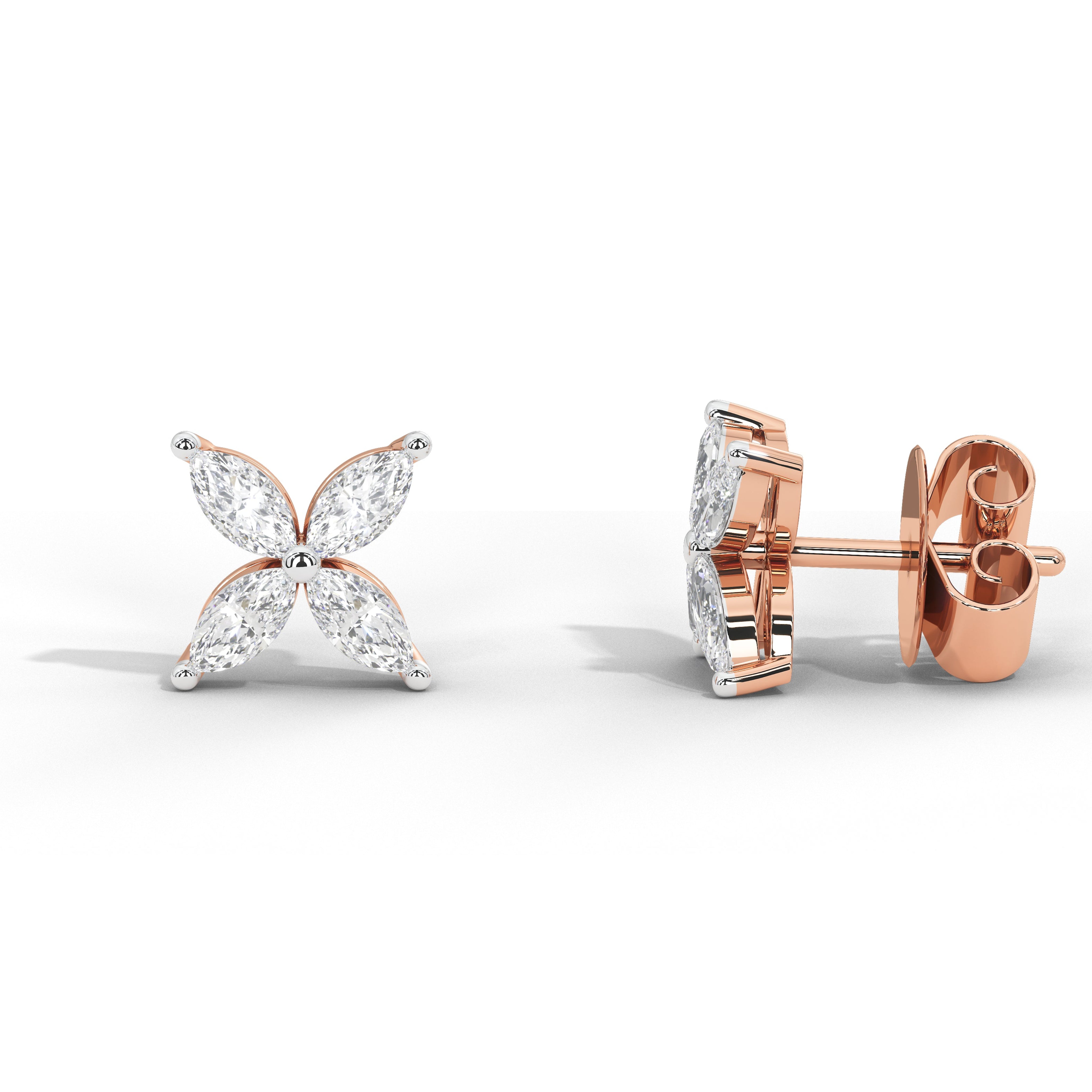 Marquise Dainty Floral Studs