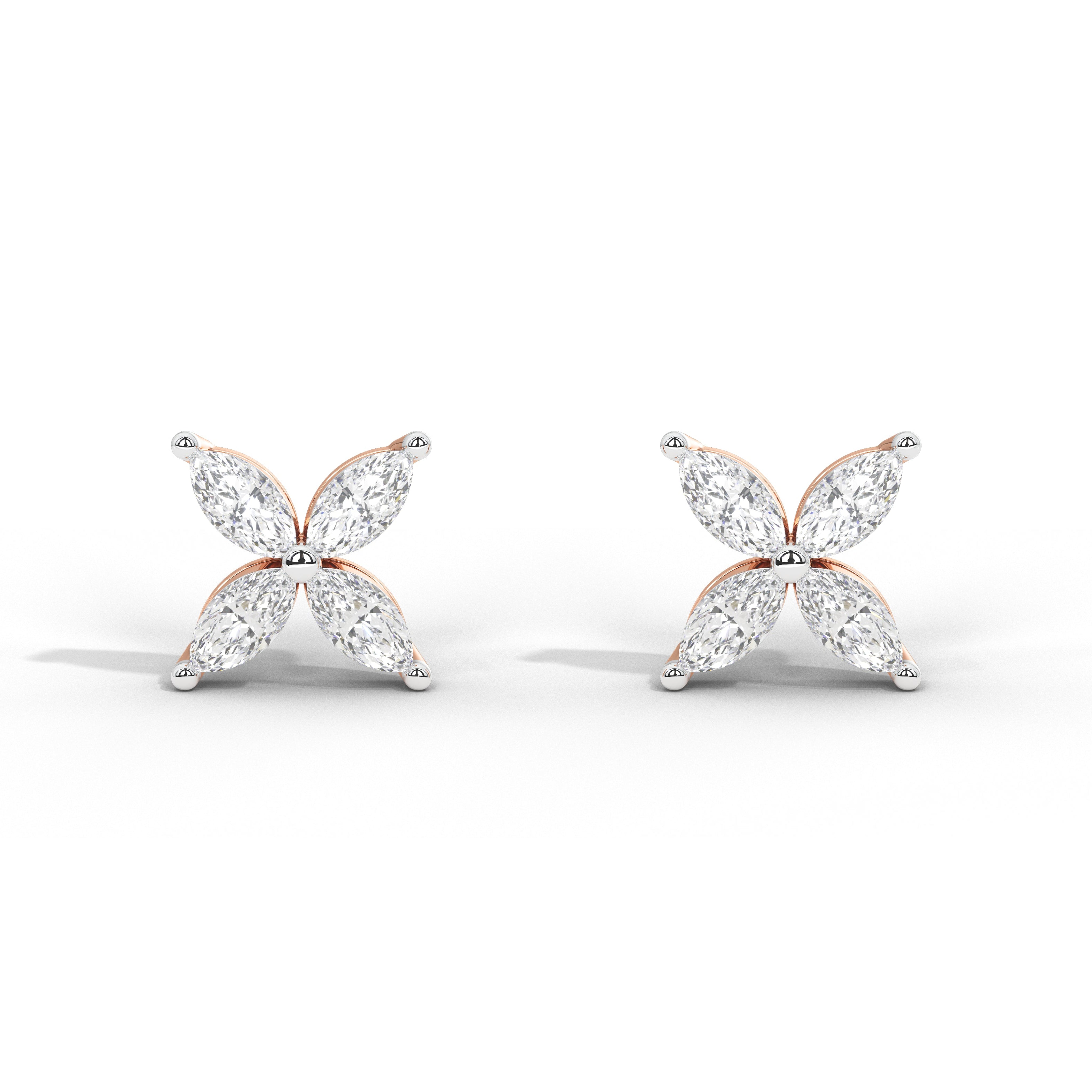 Marquise Dainty Floral Studs