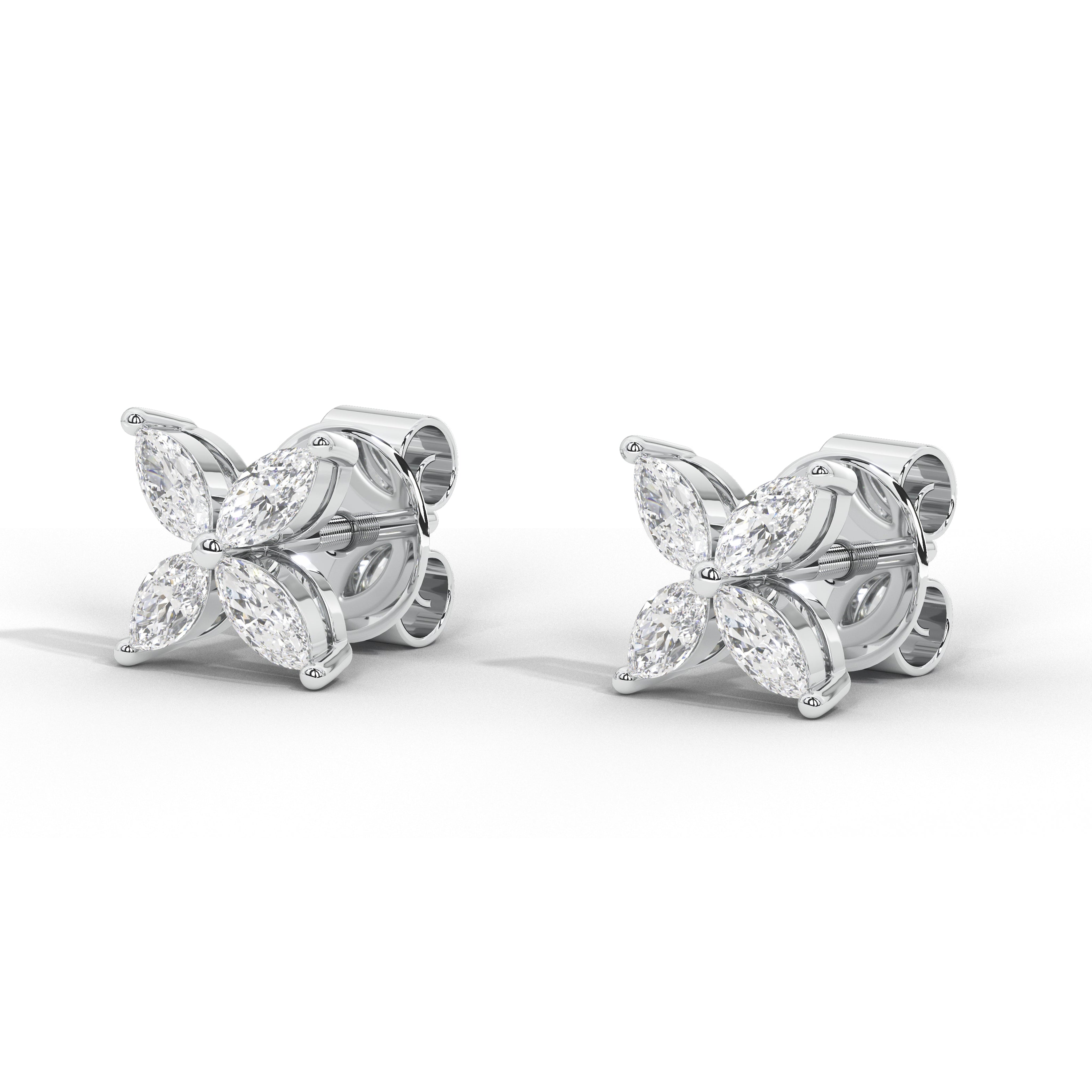 Marquise Dainty Floral Studs