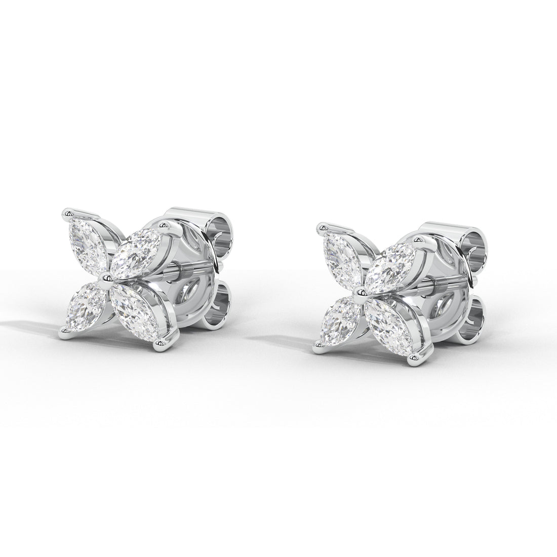 Marquise Dainty Floral Studs