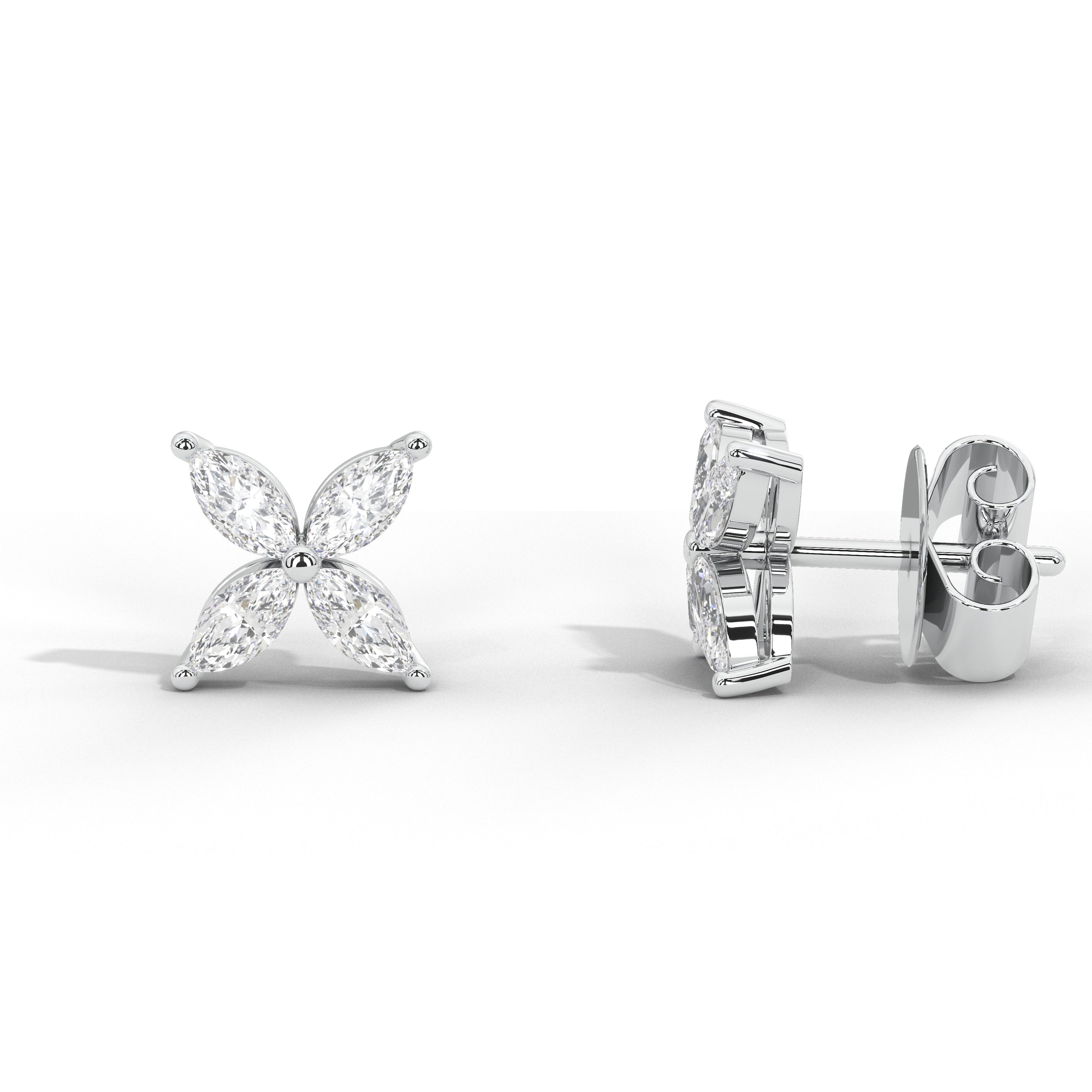 Marquise Dainty Floral Studs