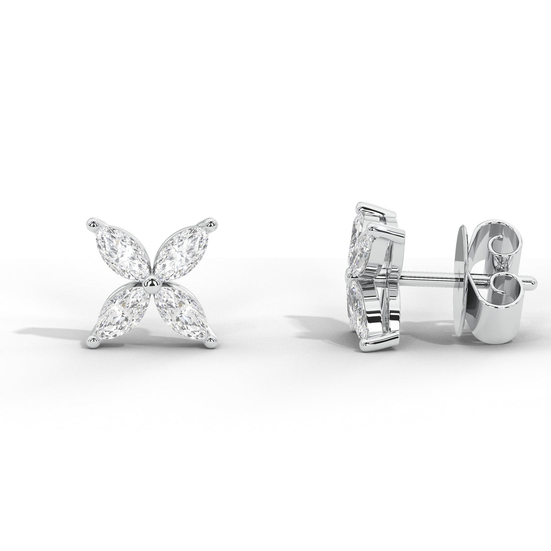 Marquise Dainty Floral Studs