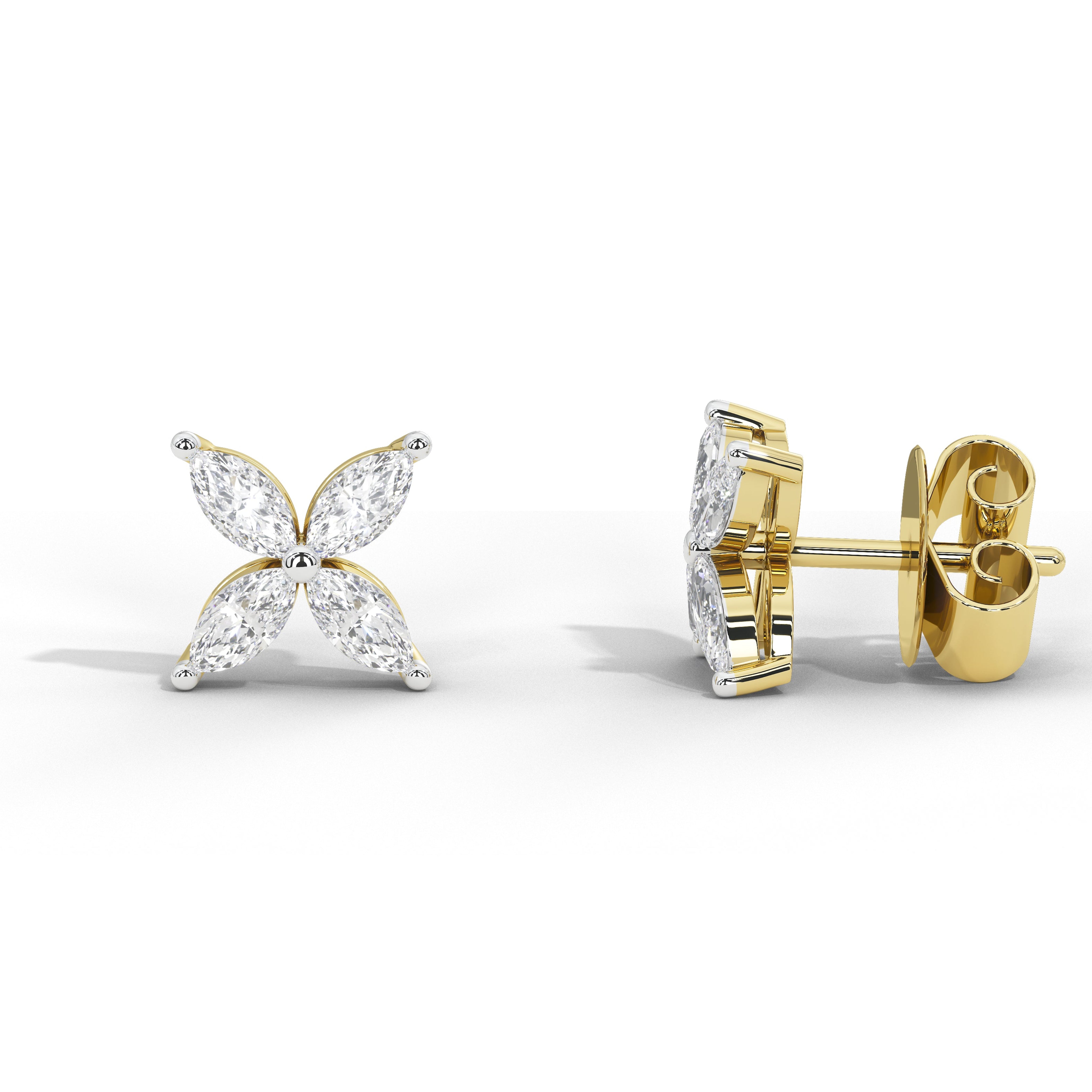 Marquise Dainty Floral Studs