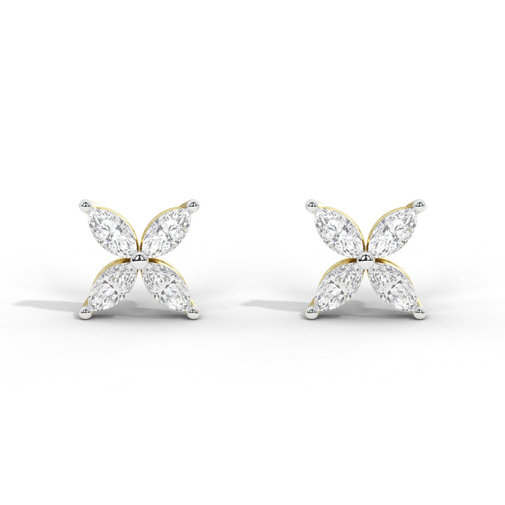 Marquise Dainty Floral Studs