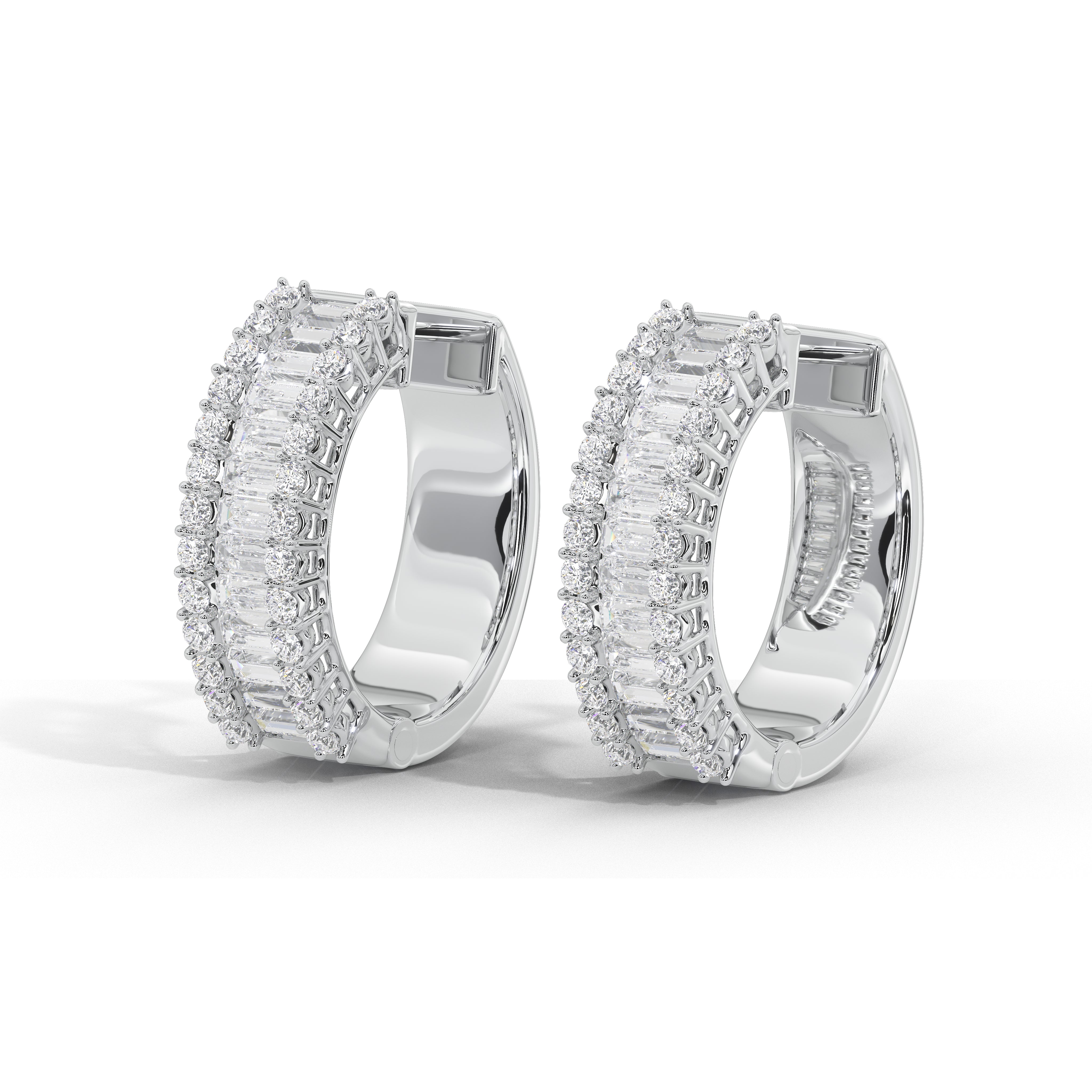 1.6 Carat Corinna Baguette Hoops
