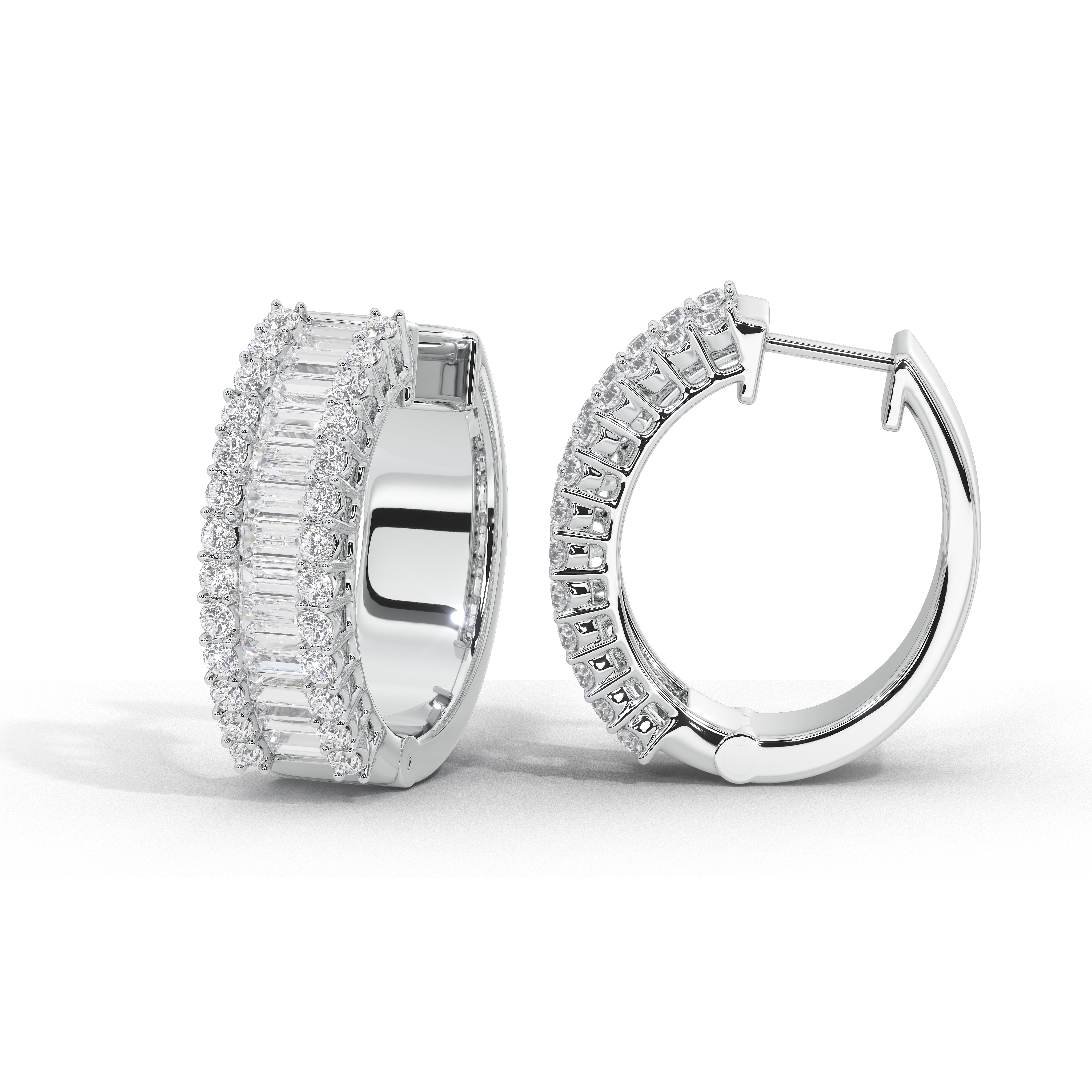 1.6 Carat Corinna Baguette Hoops