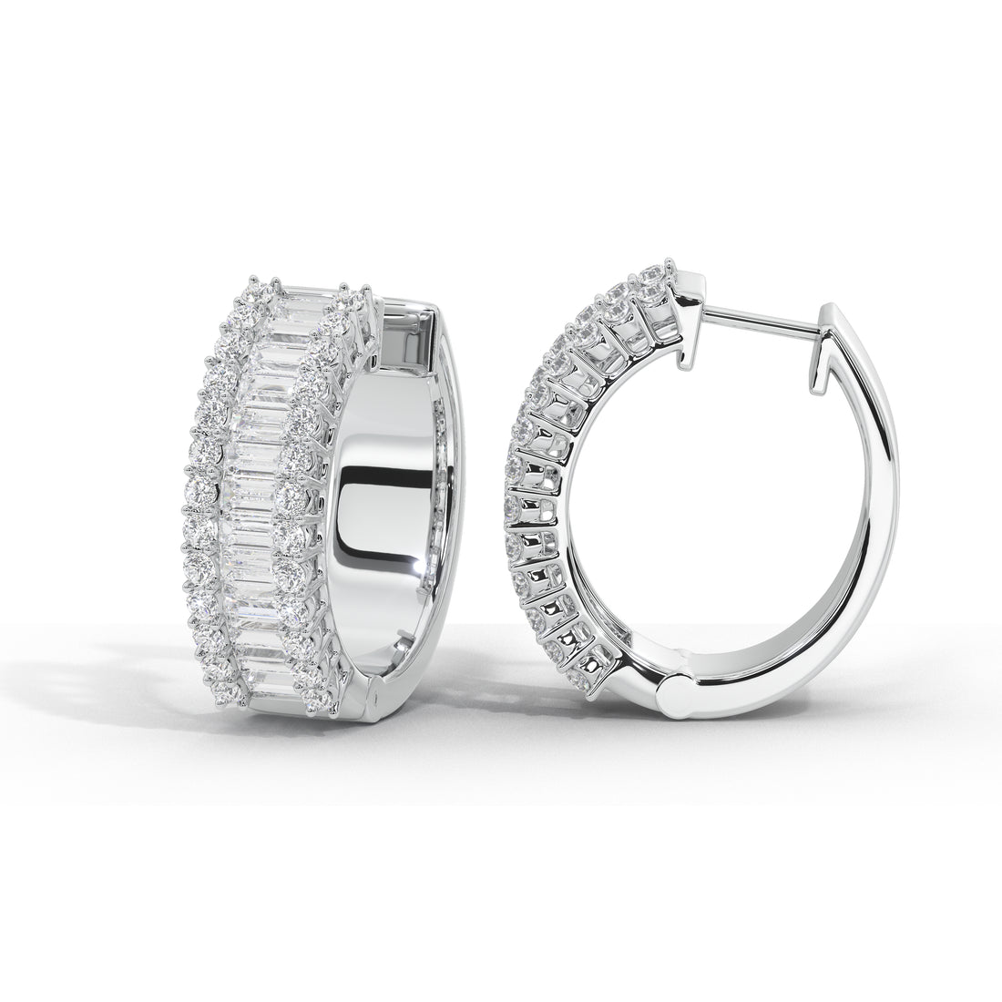 1.6 Carat Corinna Baguette Hoops