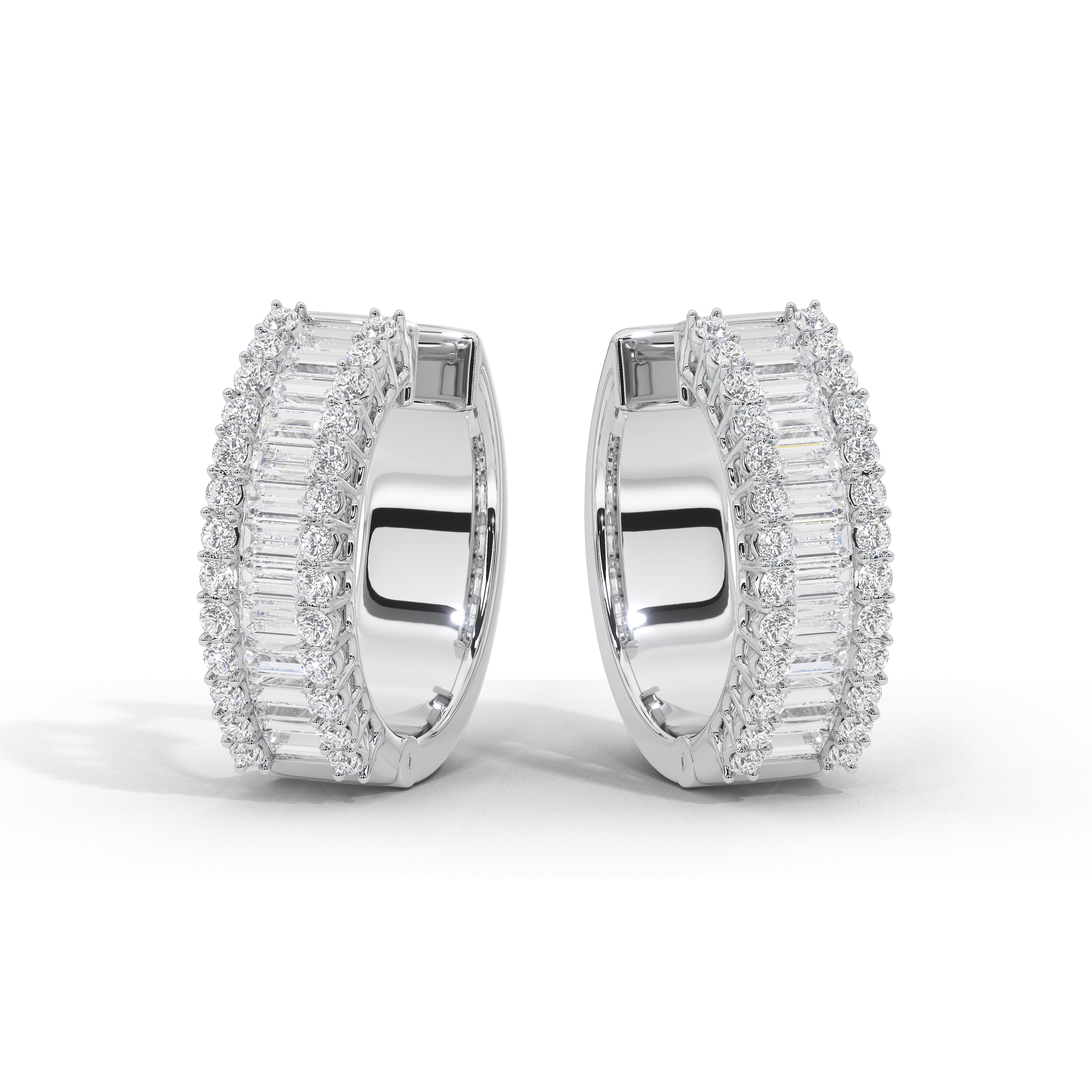 1.6 Carat Corinna Baguette Hoops