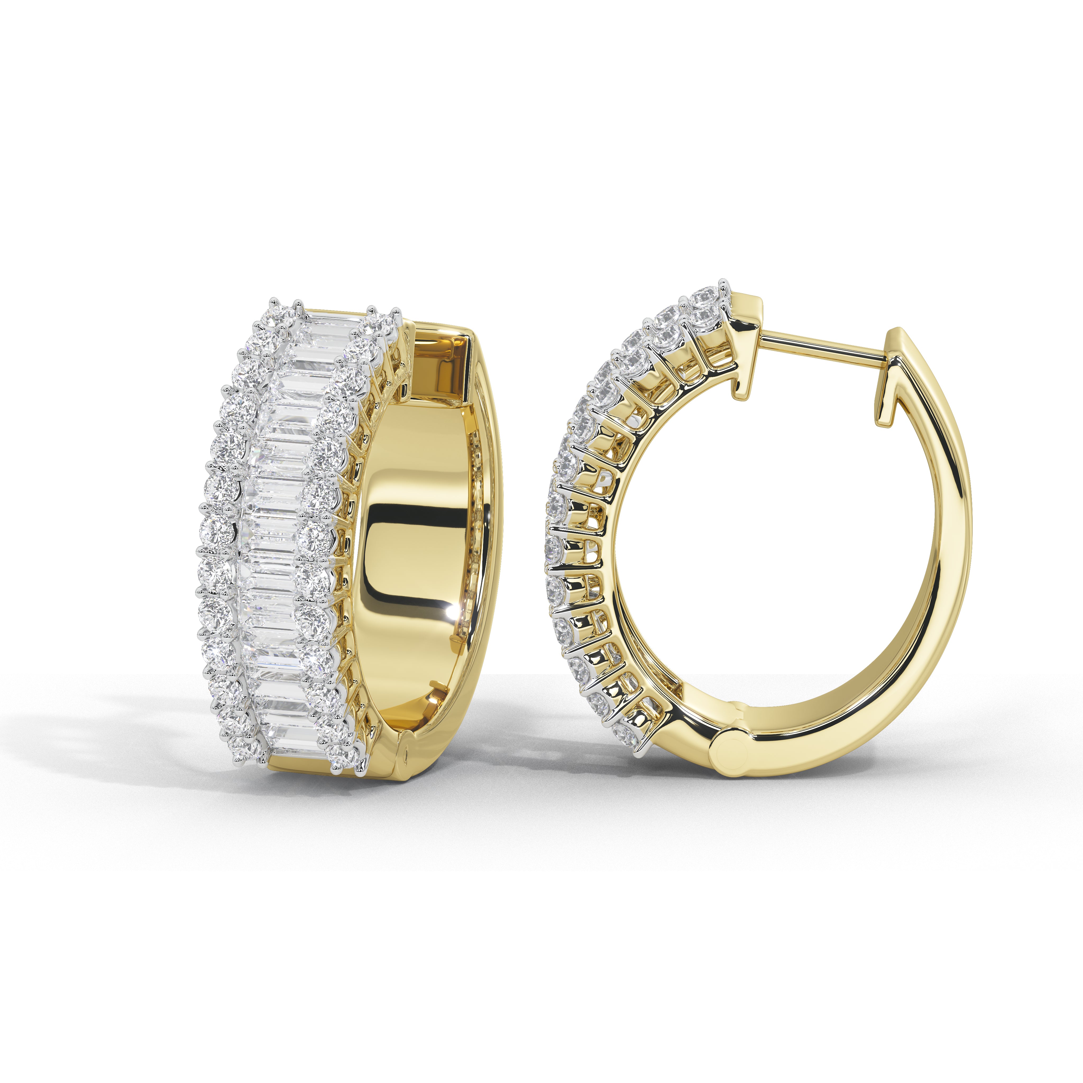 1.6 Carat Corinna Baguette Hoops