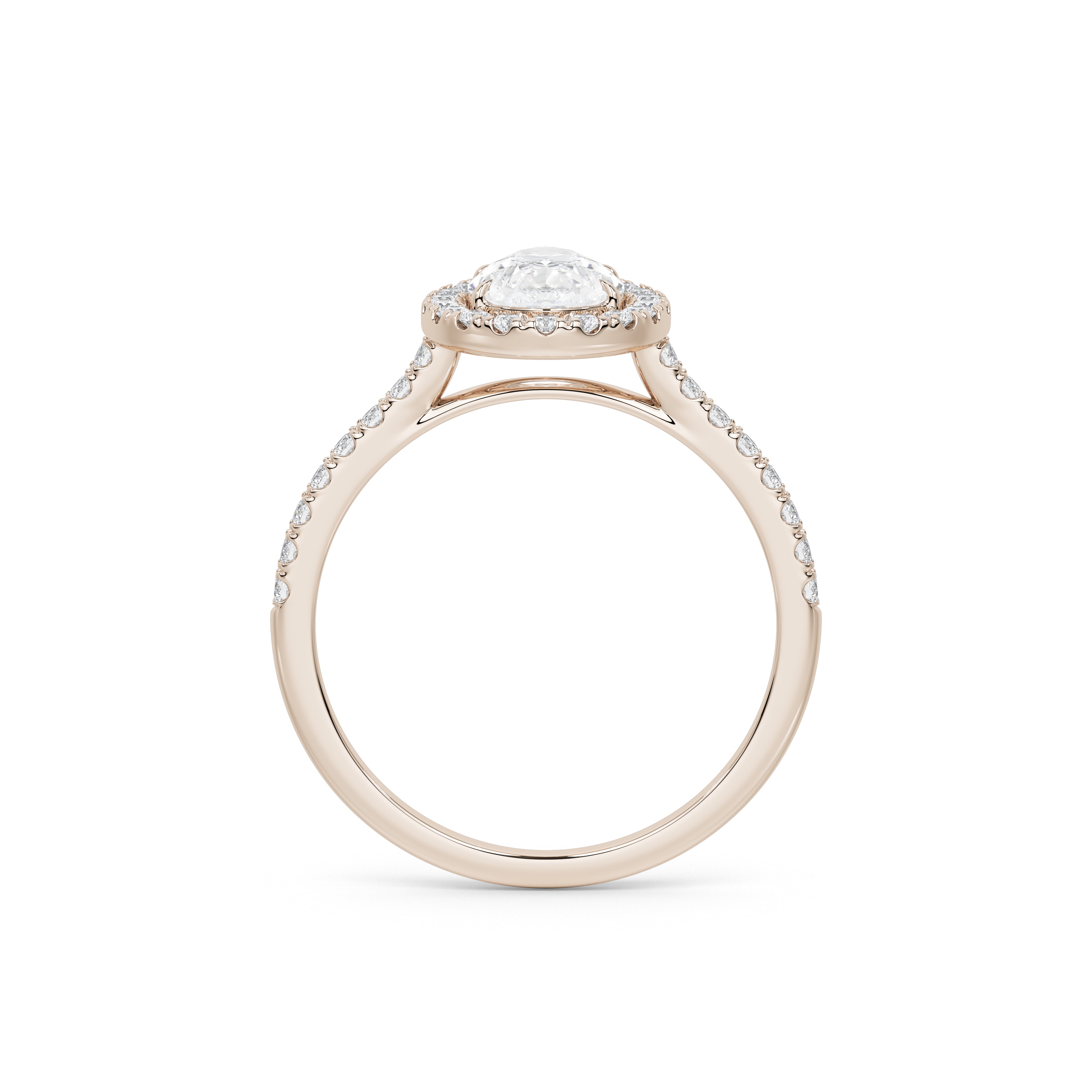 1 Carat Serena Pear Halo Diamond Ring