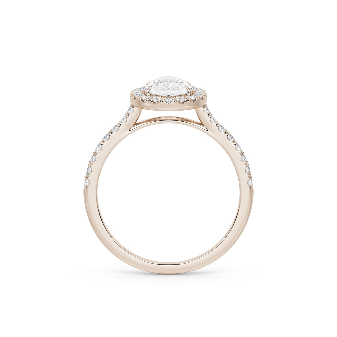 1 Carat Serena Pear Halo Diamond Ring