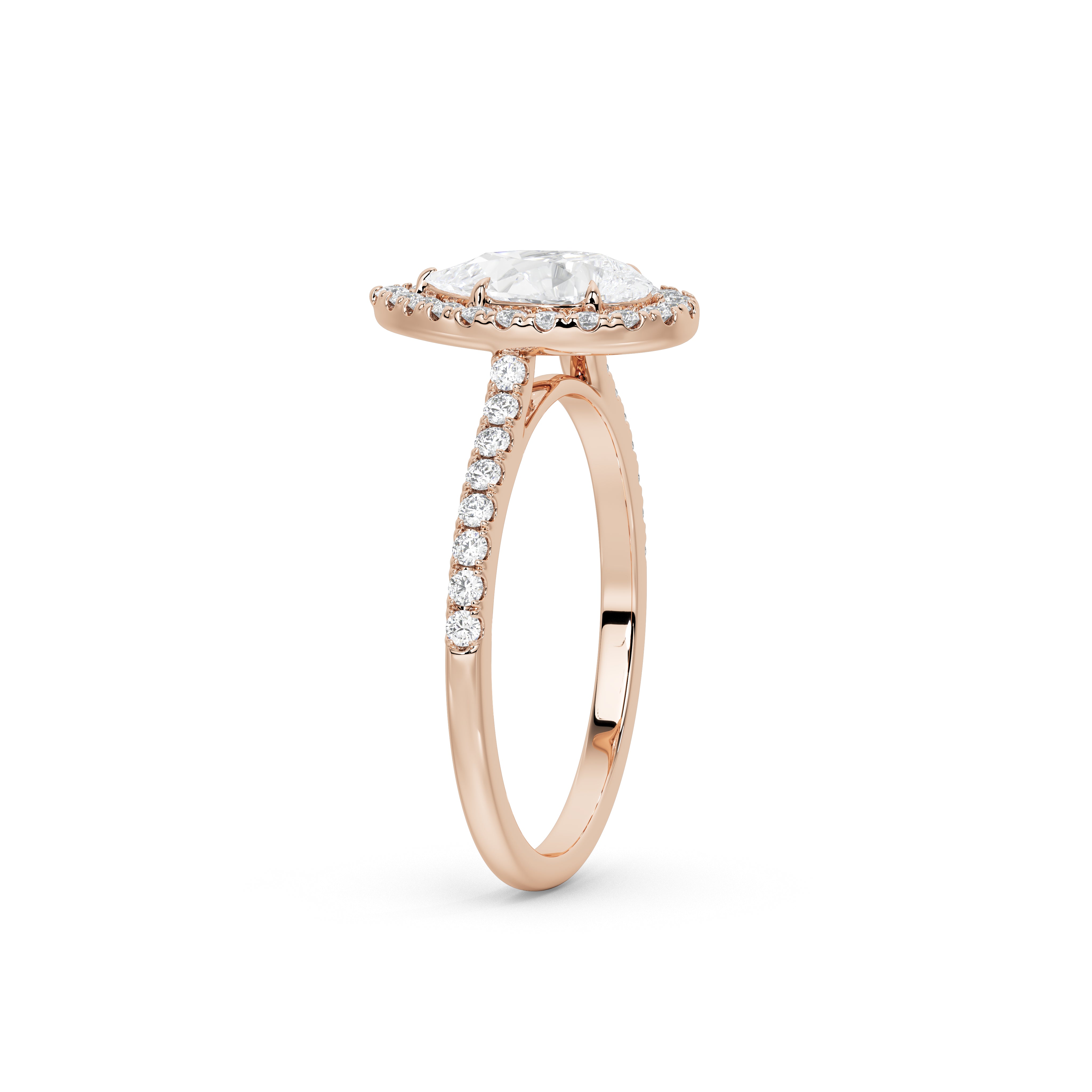 1 Carat Serena Pear Halo Diamond Ring