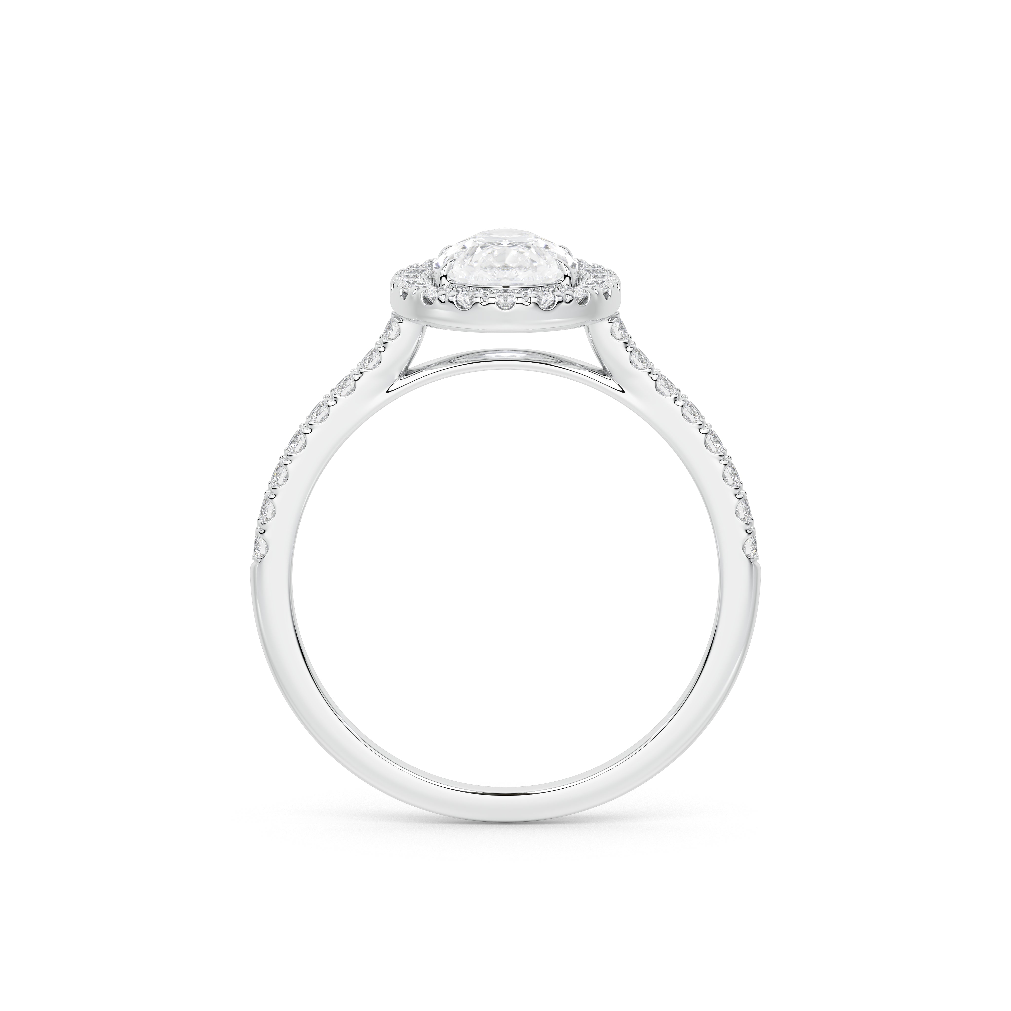 1 Carat Serena Pear Halo Diamond Ring