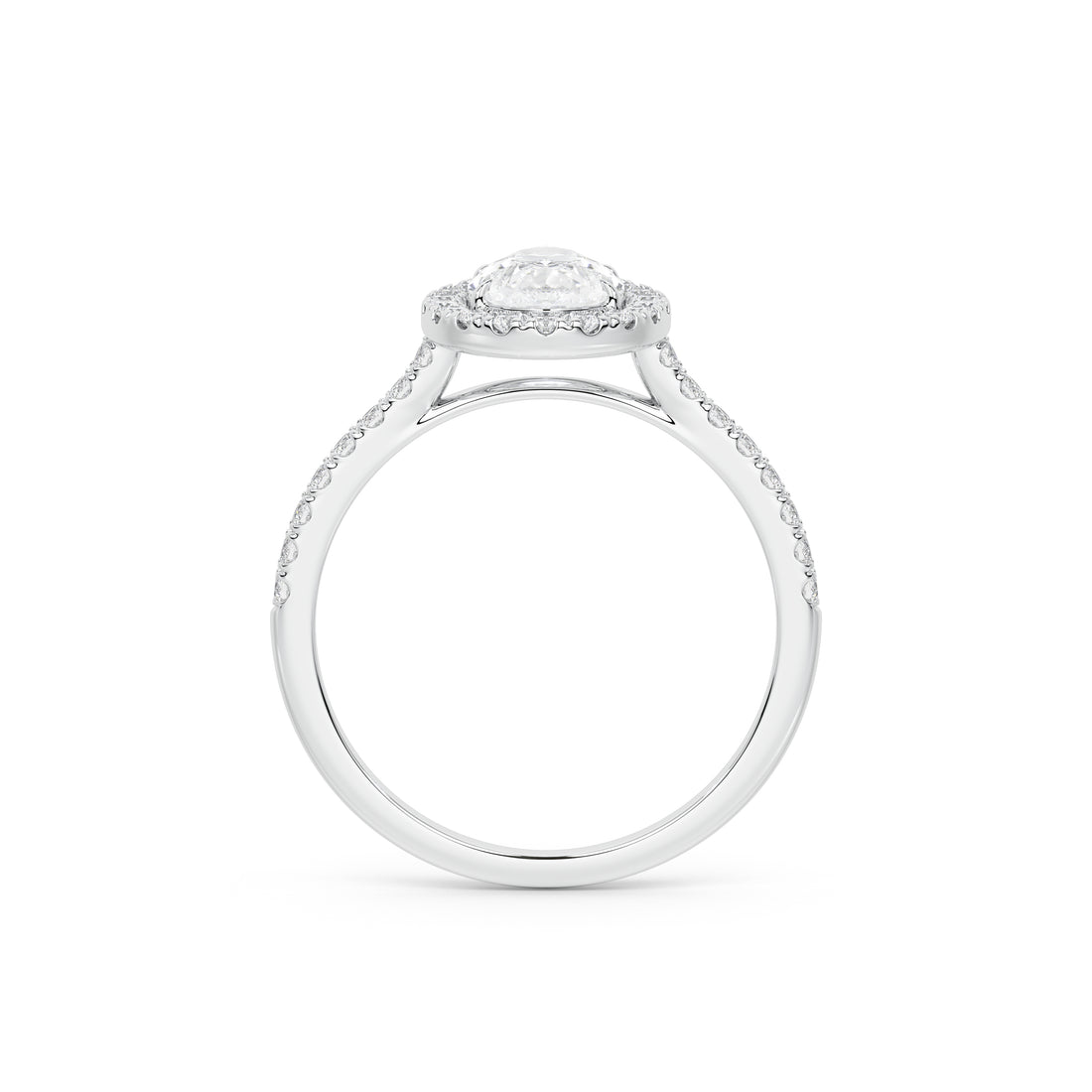 1 Carat Serena Pear Halo Diamond Ring
