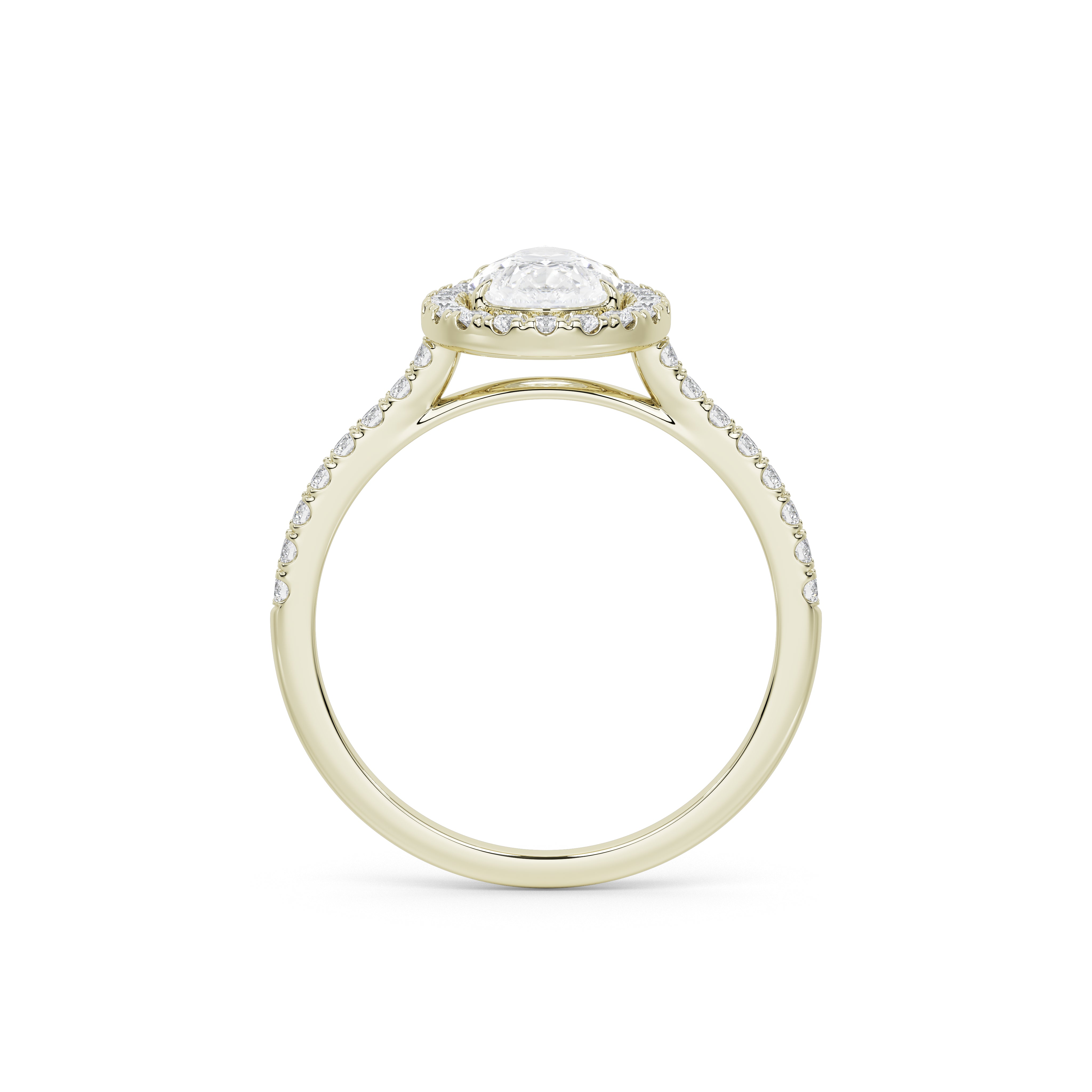 1 Carat Serena Pear Halo Diamond Ring