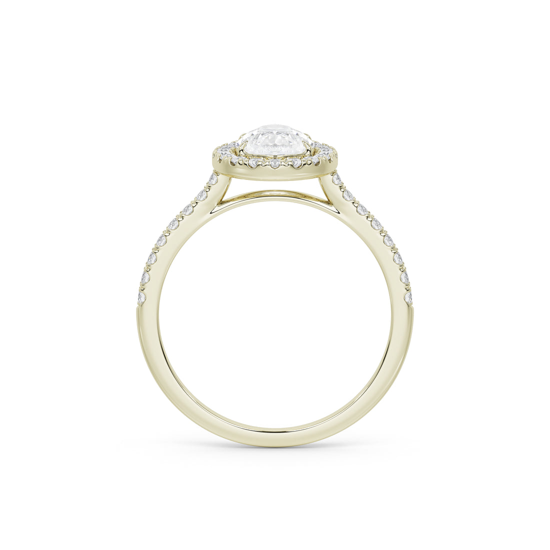 1 Carat Serena Pear Halo Diamond Ring