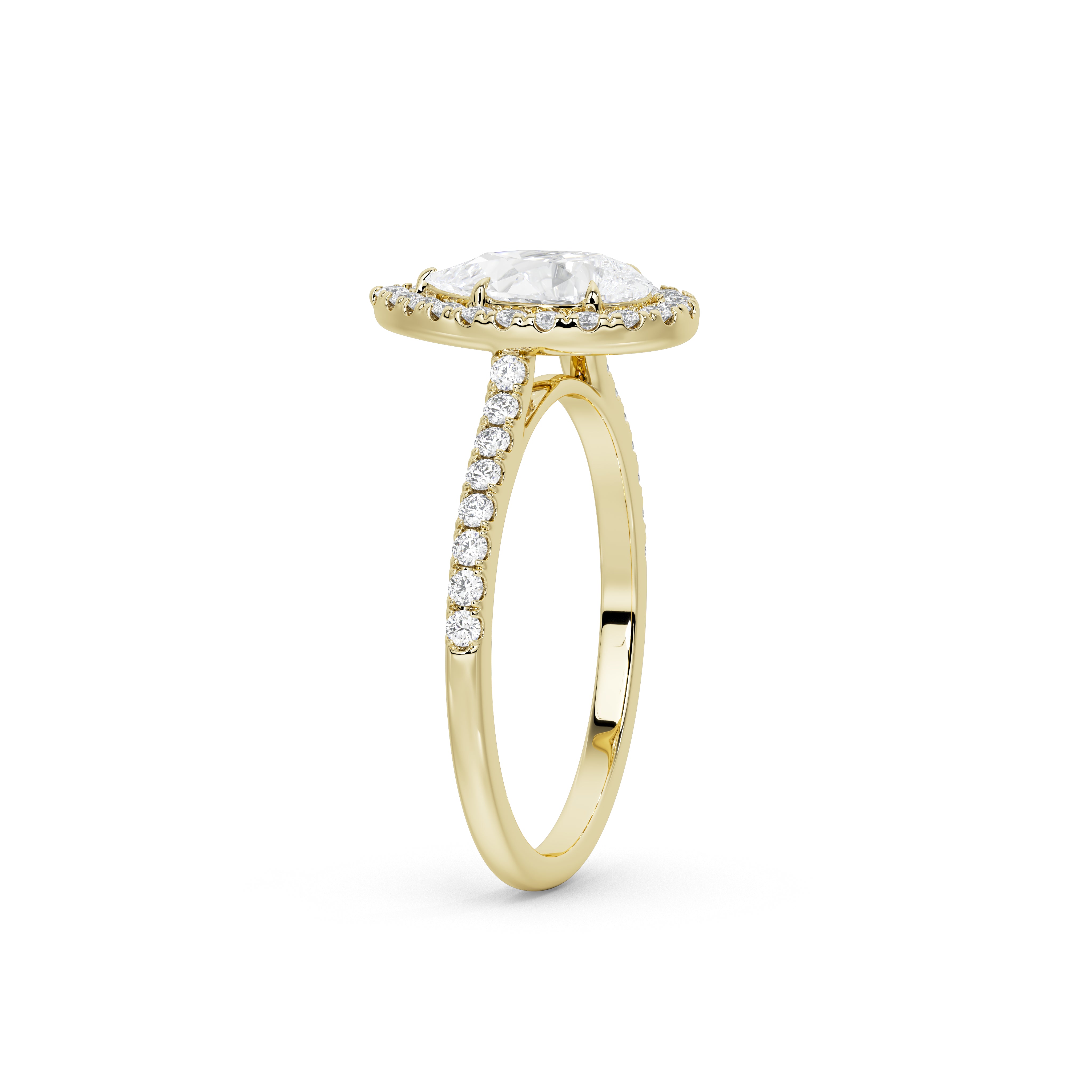 1 Carat Serena Pear Halo Diamond Ring