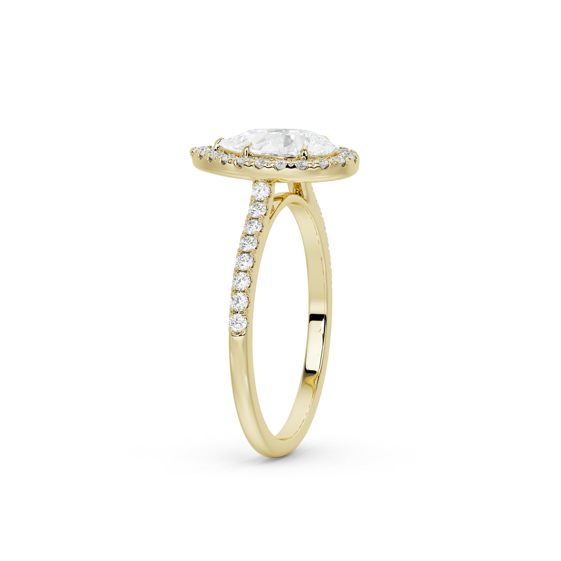 1 Carat Serena Pear Halo Diamond Ring