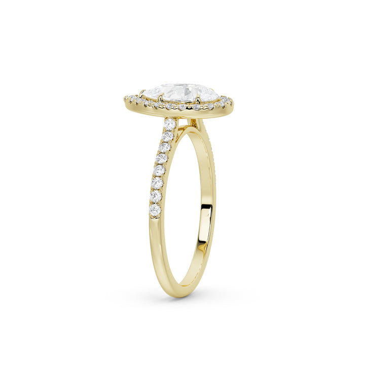1 Carat Serena Pear Halo Diamond Ring